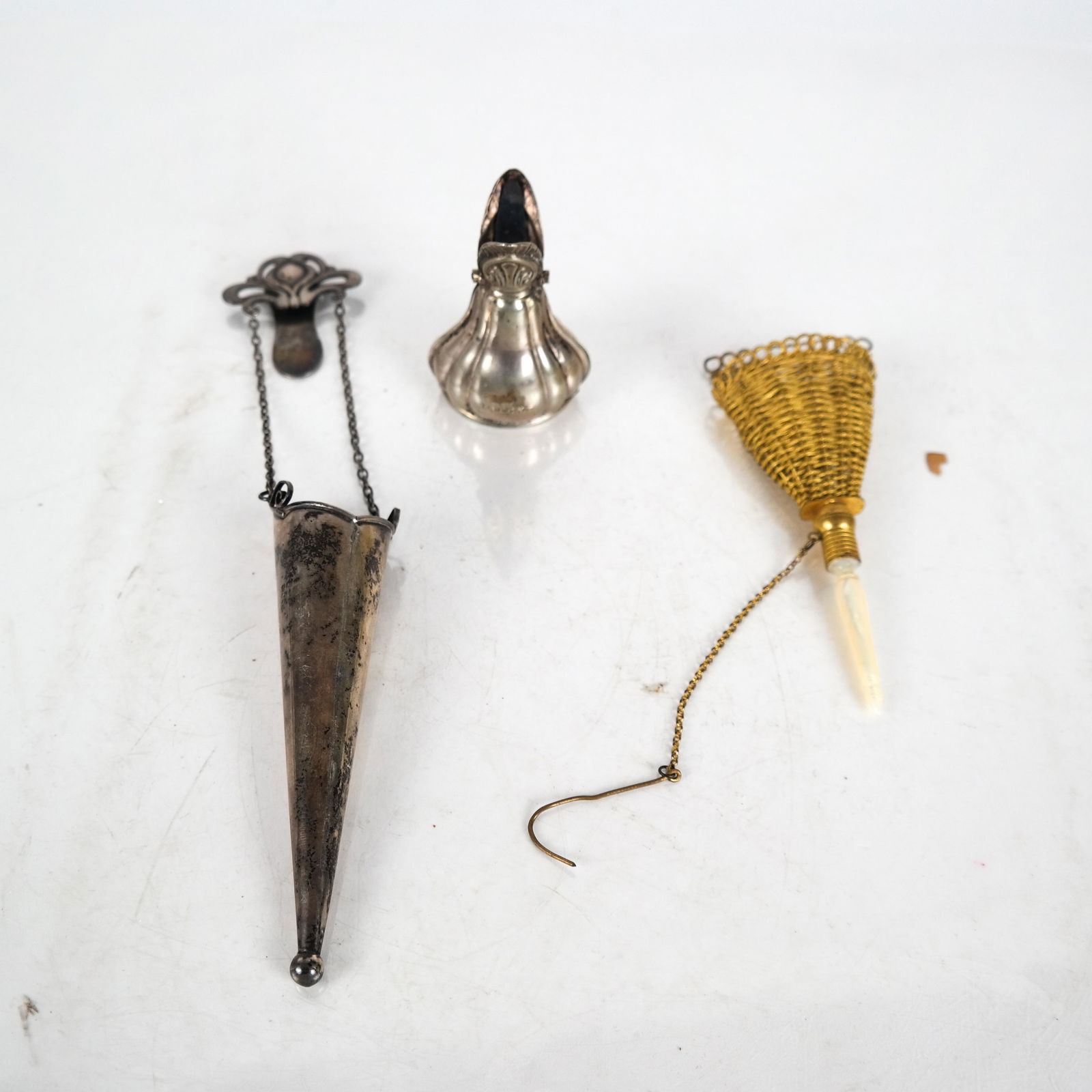 Three19th C. English "Tussie Mussie" Posey Holders (1 of 7)