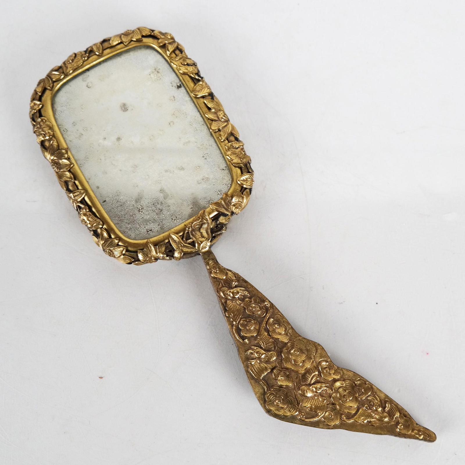 Chinese Jade & Bronze Hand Mirror (1 of 4)