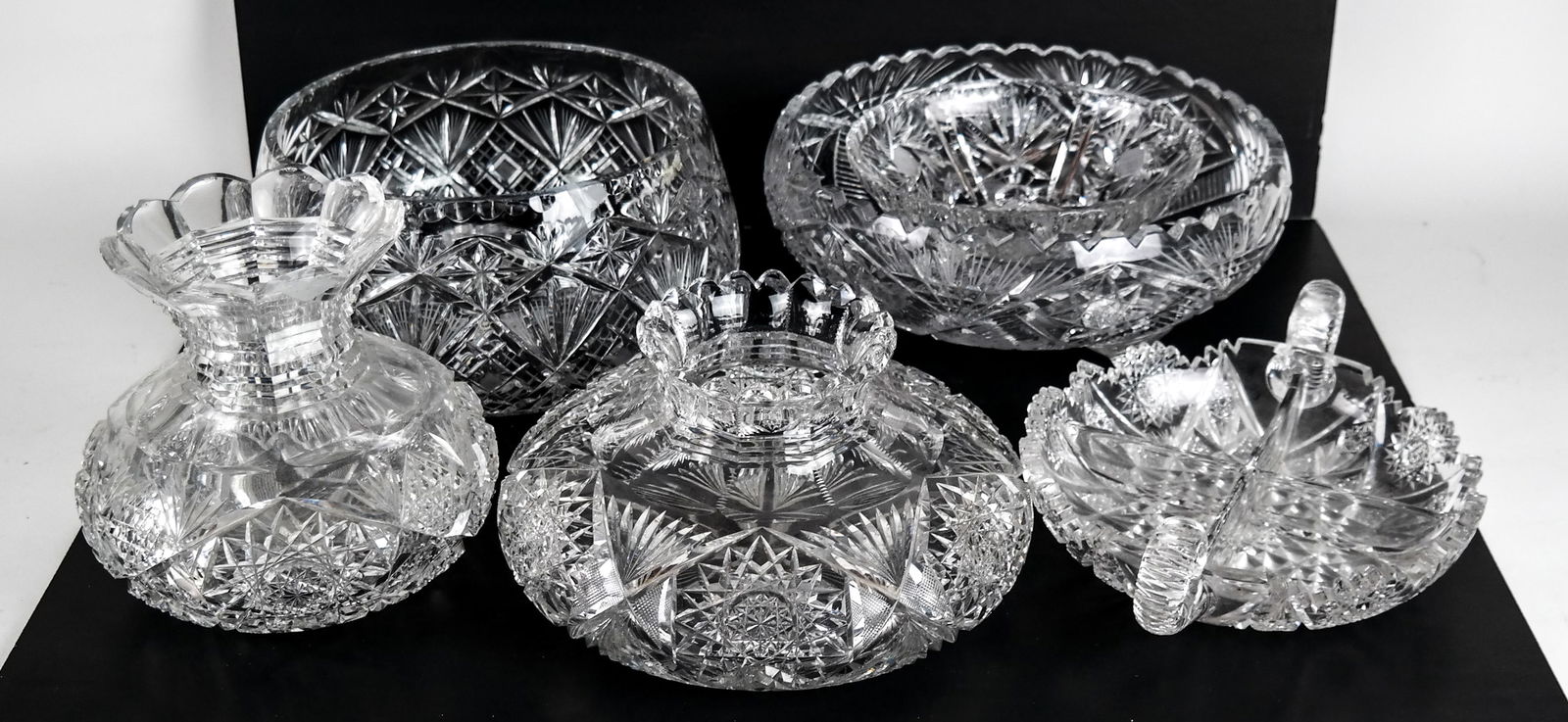 6 Cut Crystal Vessels (1 of 9)