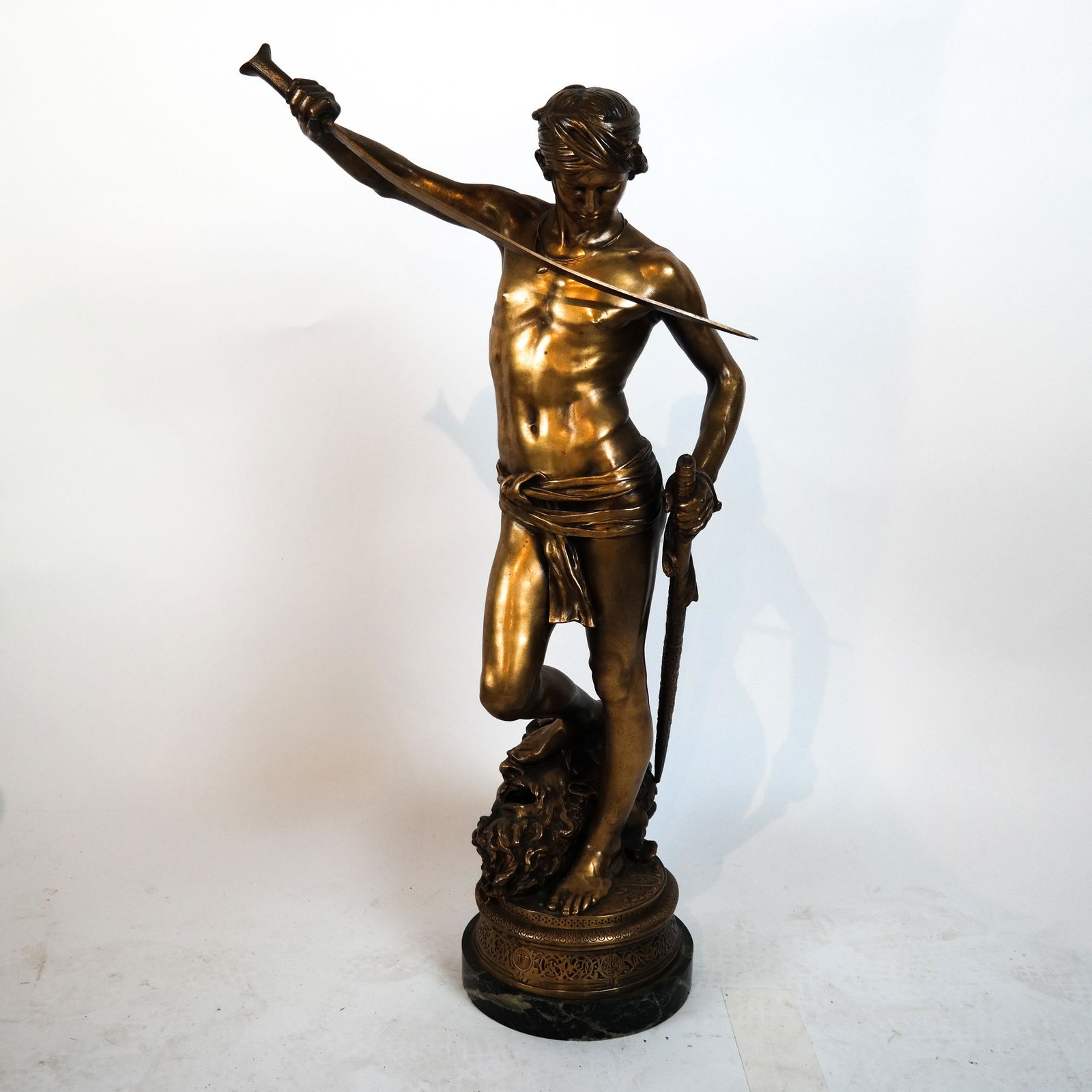 A. MERCIE: David and Goliath - Bronze Sculpture (1 of 10)