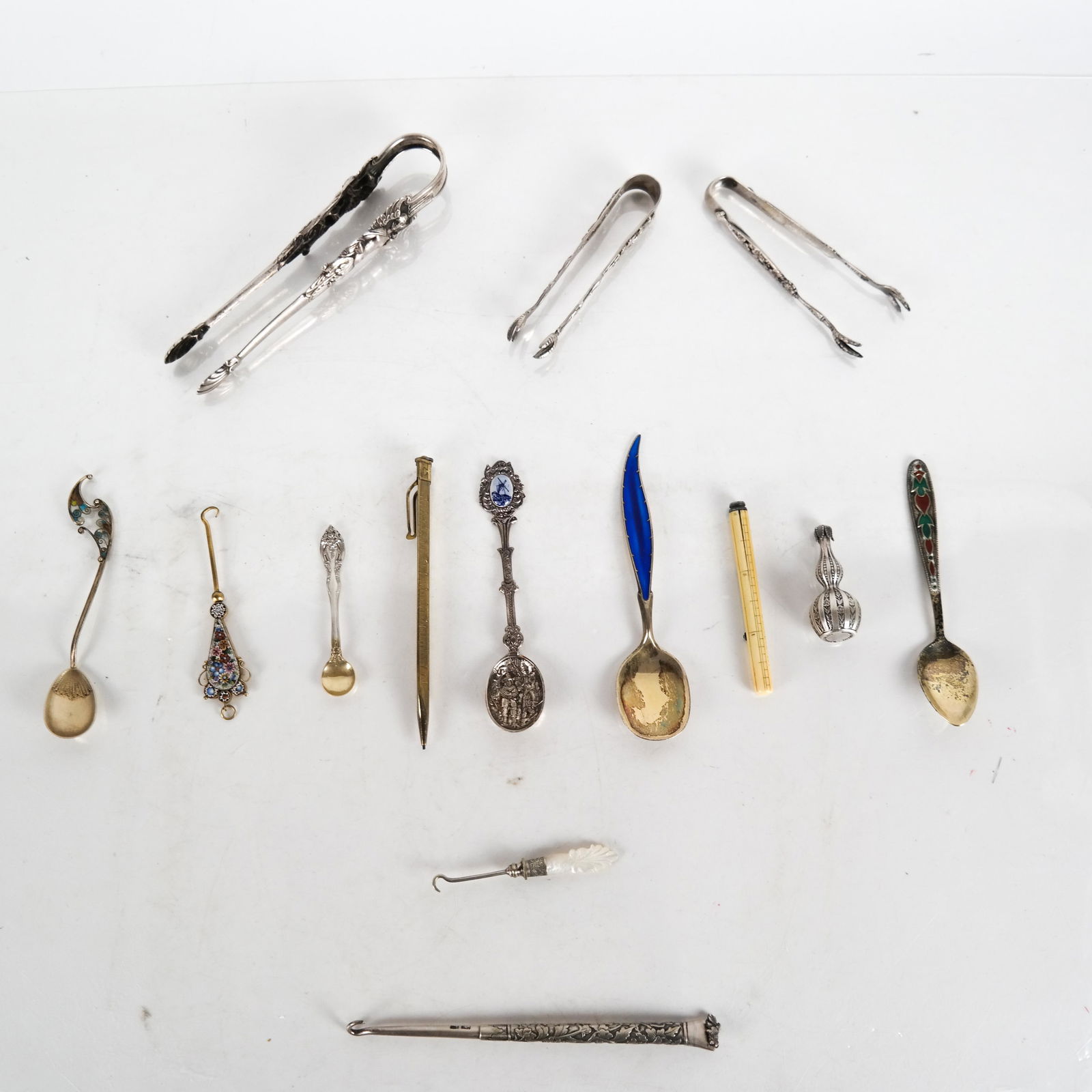 Silver & Silver Plate Spoons, Tongs, Others (1 of 8)