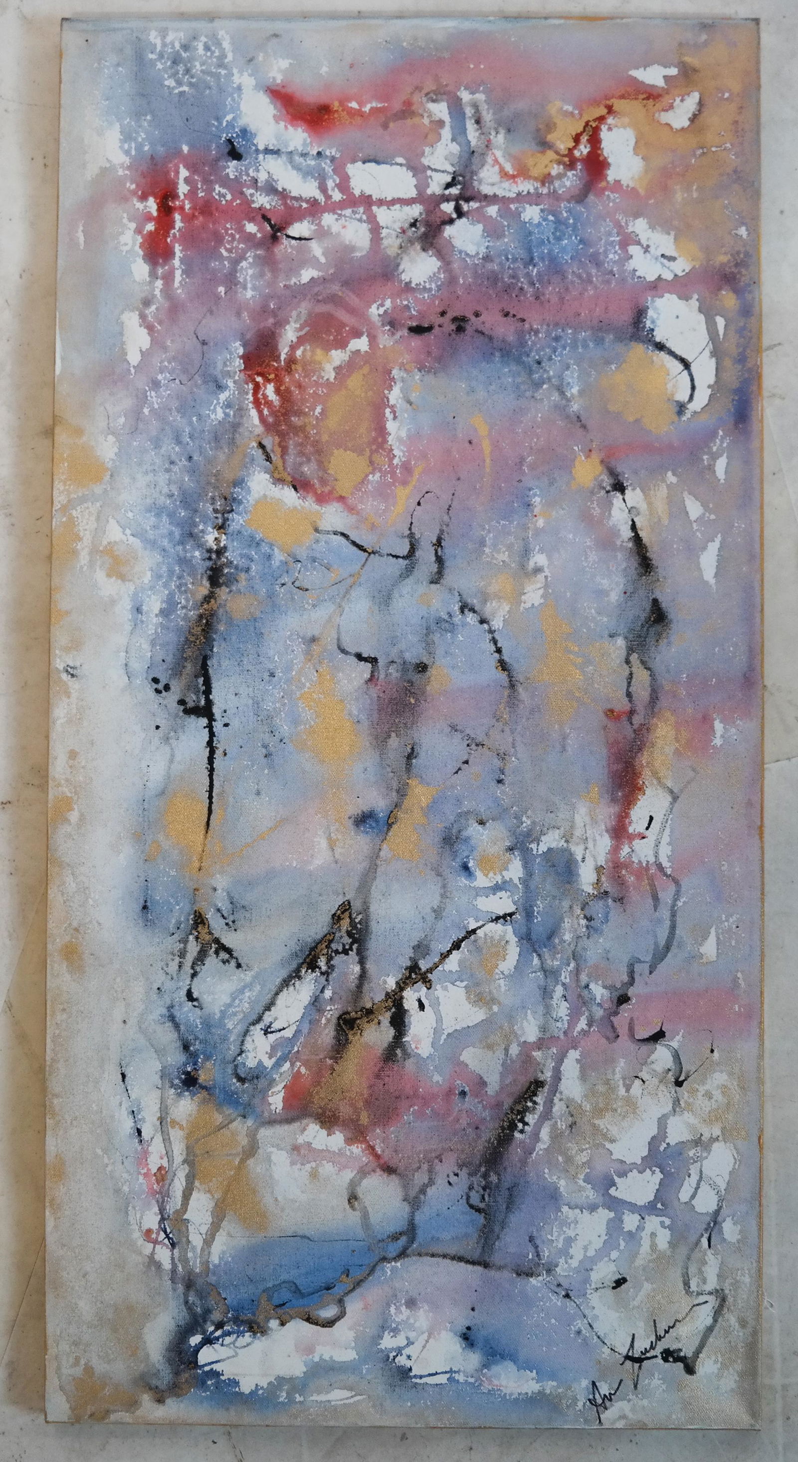 Ann ZUCKERMAN:  Lavender Abstract - Mixed Media (1 of 3)