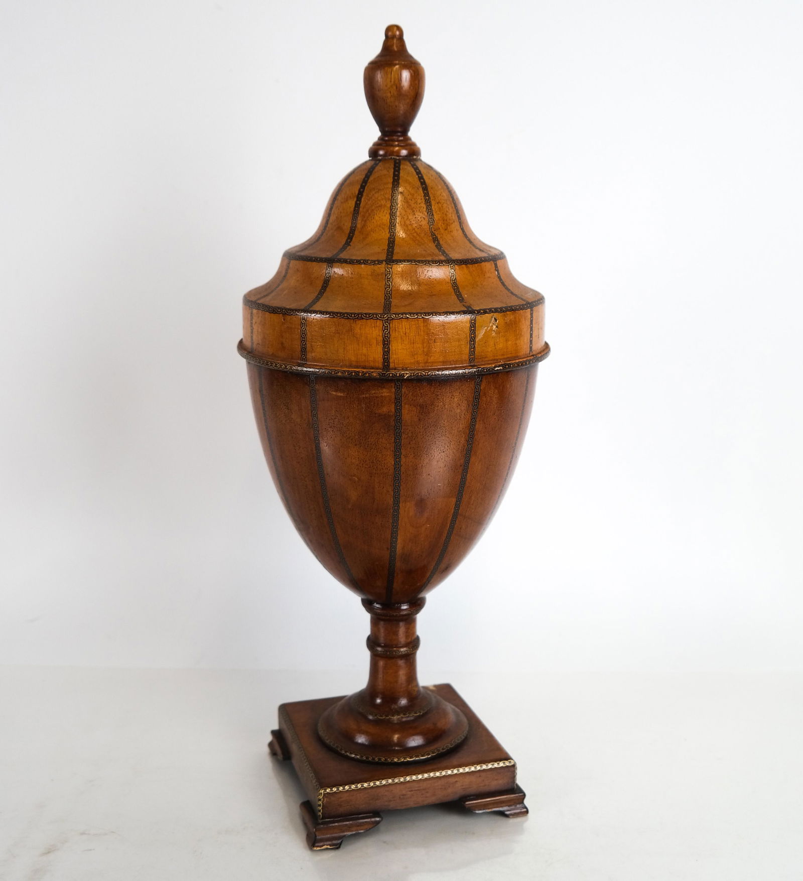 English-Style Mahogany Covered Urn (1 of 10)
