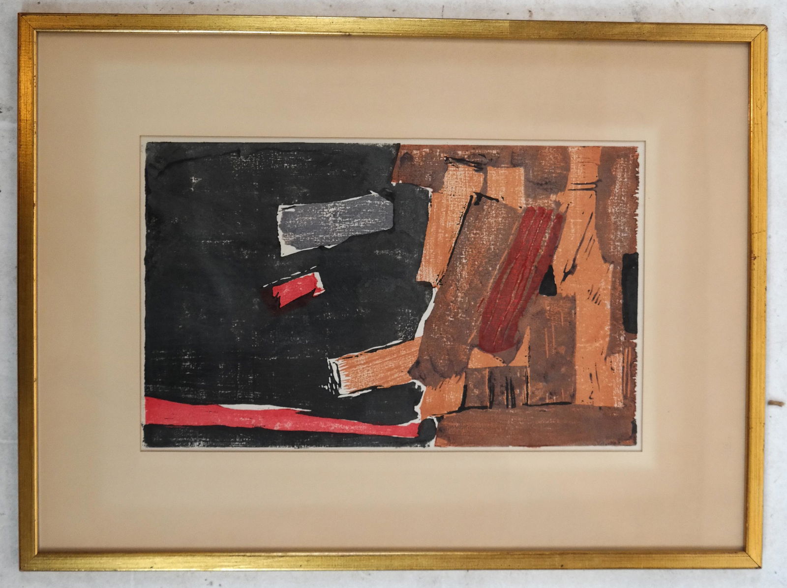 Don STACY: Abstract - Woodblock Print 4/18 (1 of 2)