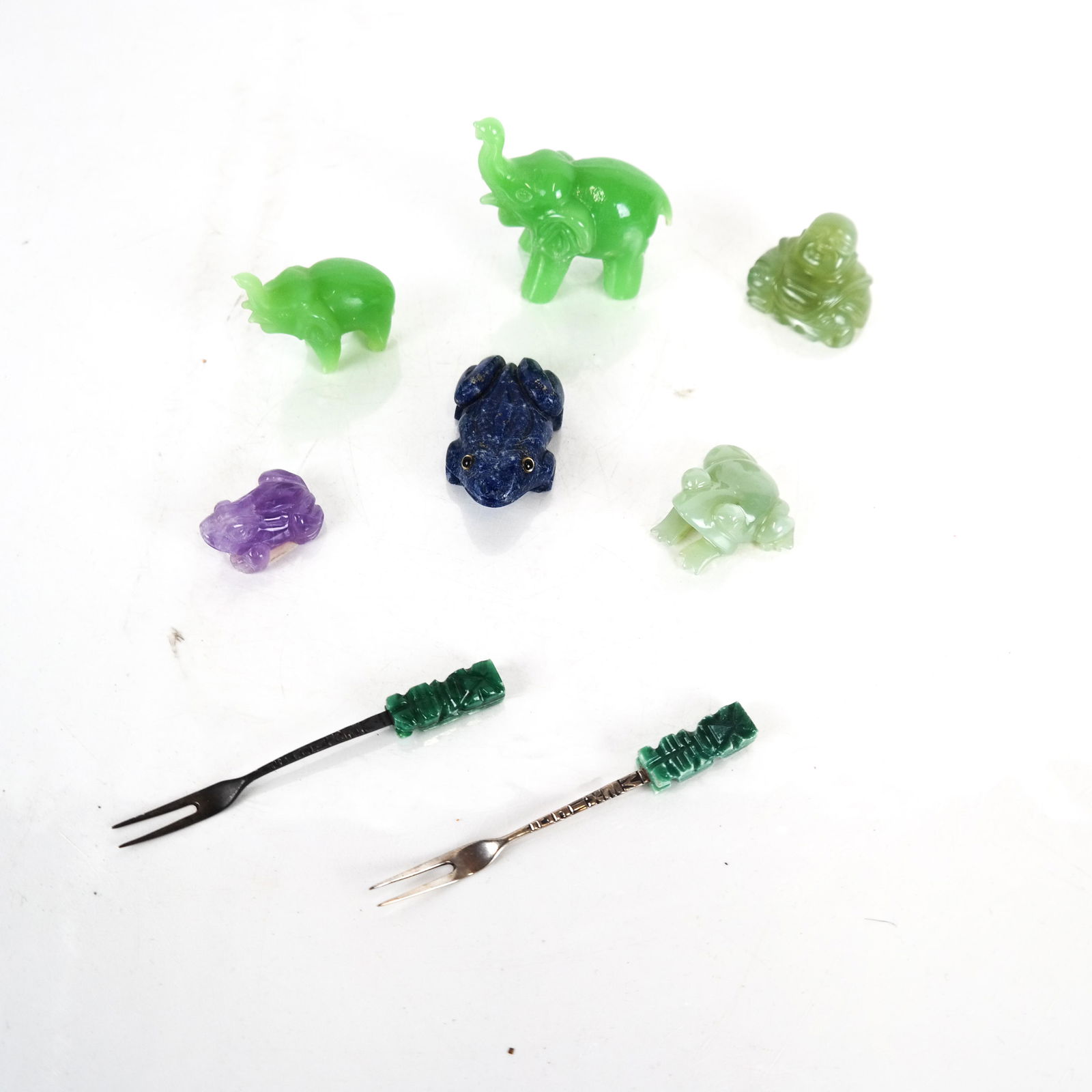 8 Jade, Amethyst and Lapis Animals (1 of 5)