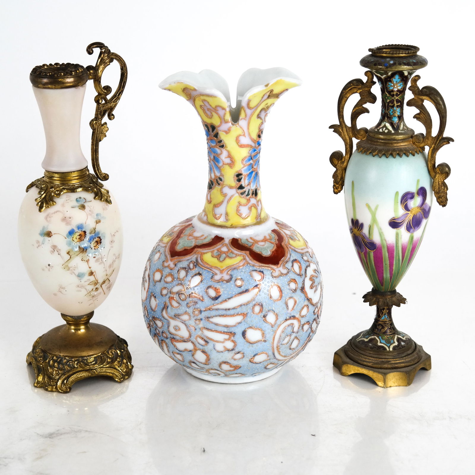 Three Vases - Glass, Porcelain and Enamel (1 of 18)