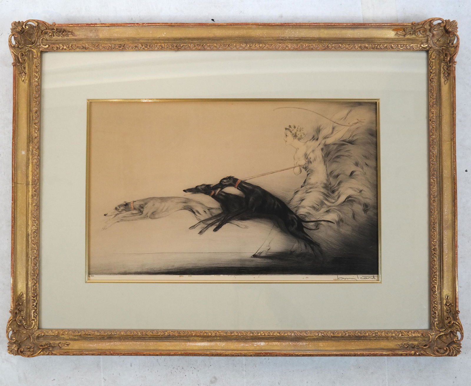 Louis ICART:  "Speed" - Lithograph A/P (1 of 3)