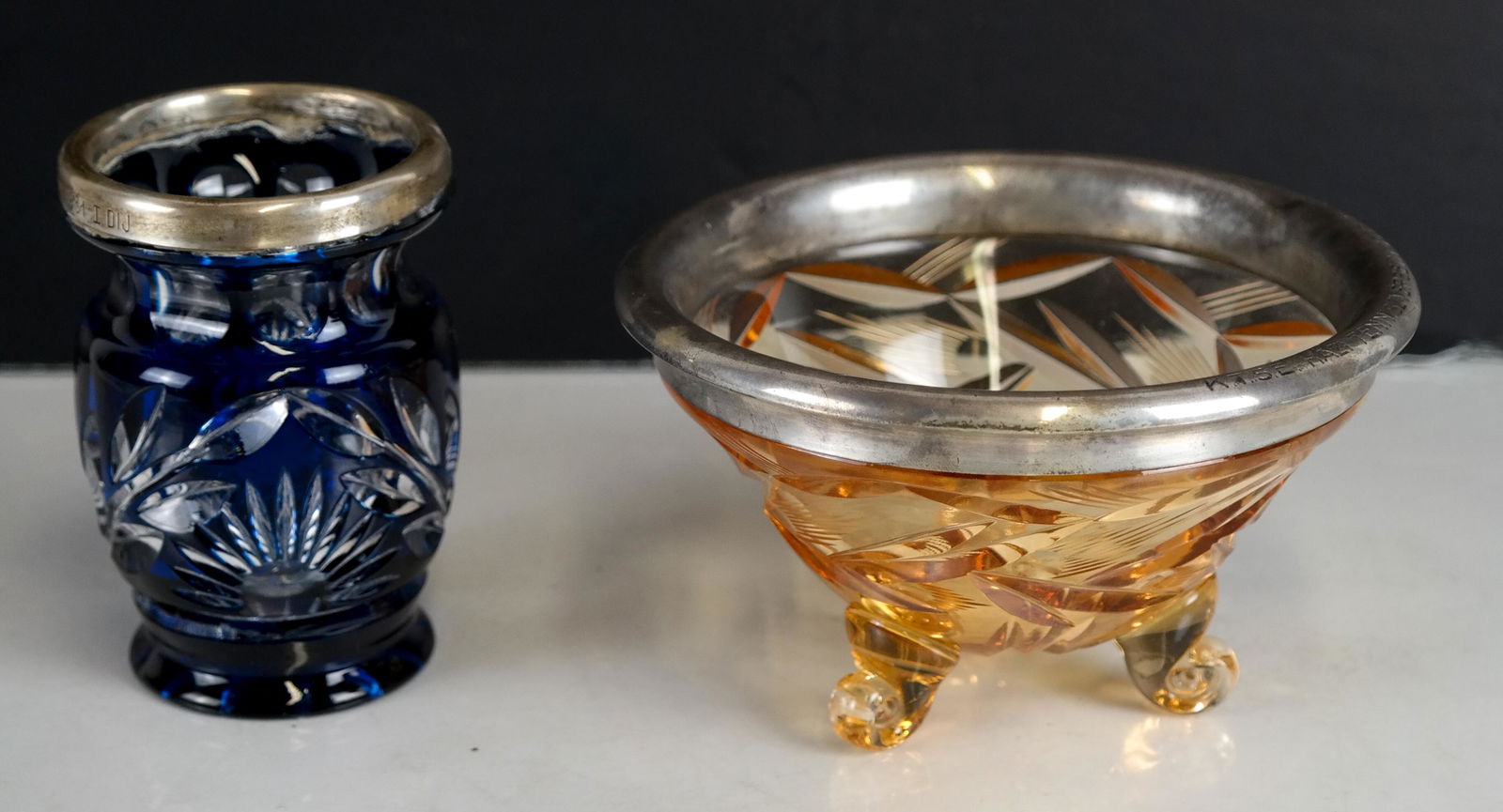 Two Hungarian Silver, Crystal Vessels (1 of 5)