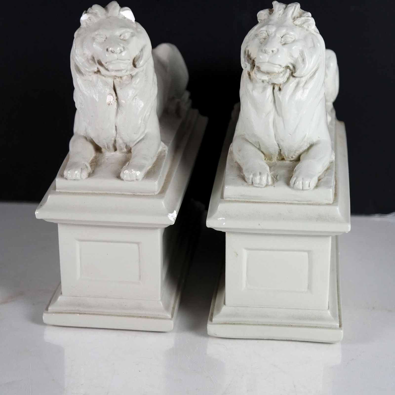 Pair of Composite Lion Bookends (1 of 7)