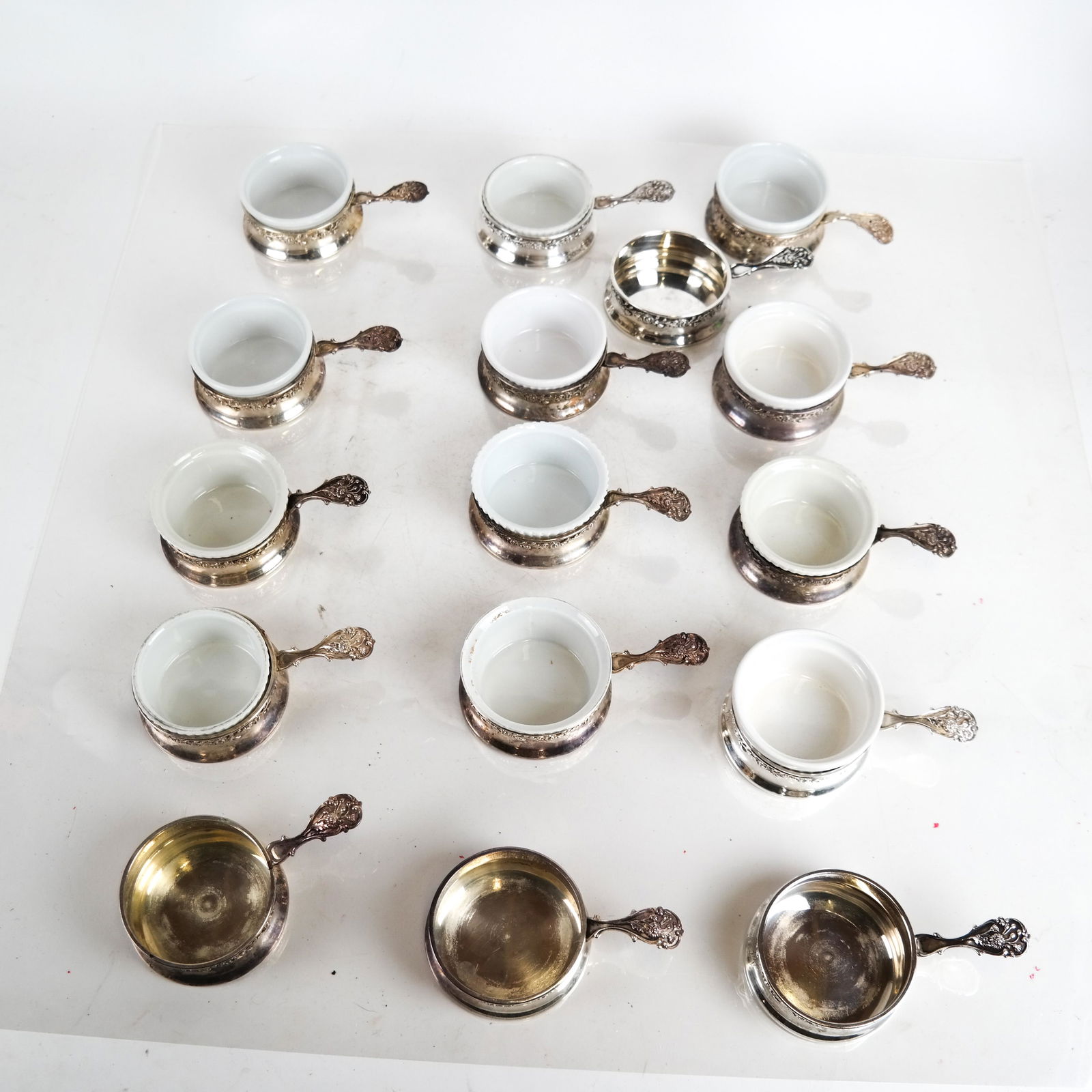 16 Gorham Sterling Silver Souffle Dish Holders (1 of 10)