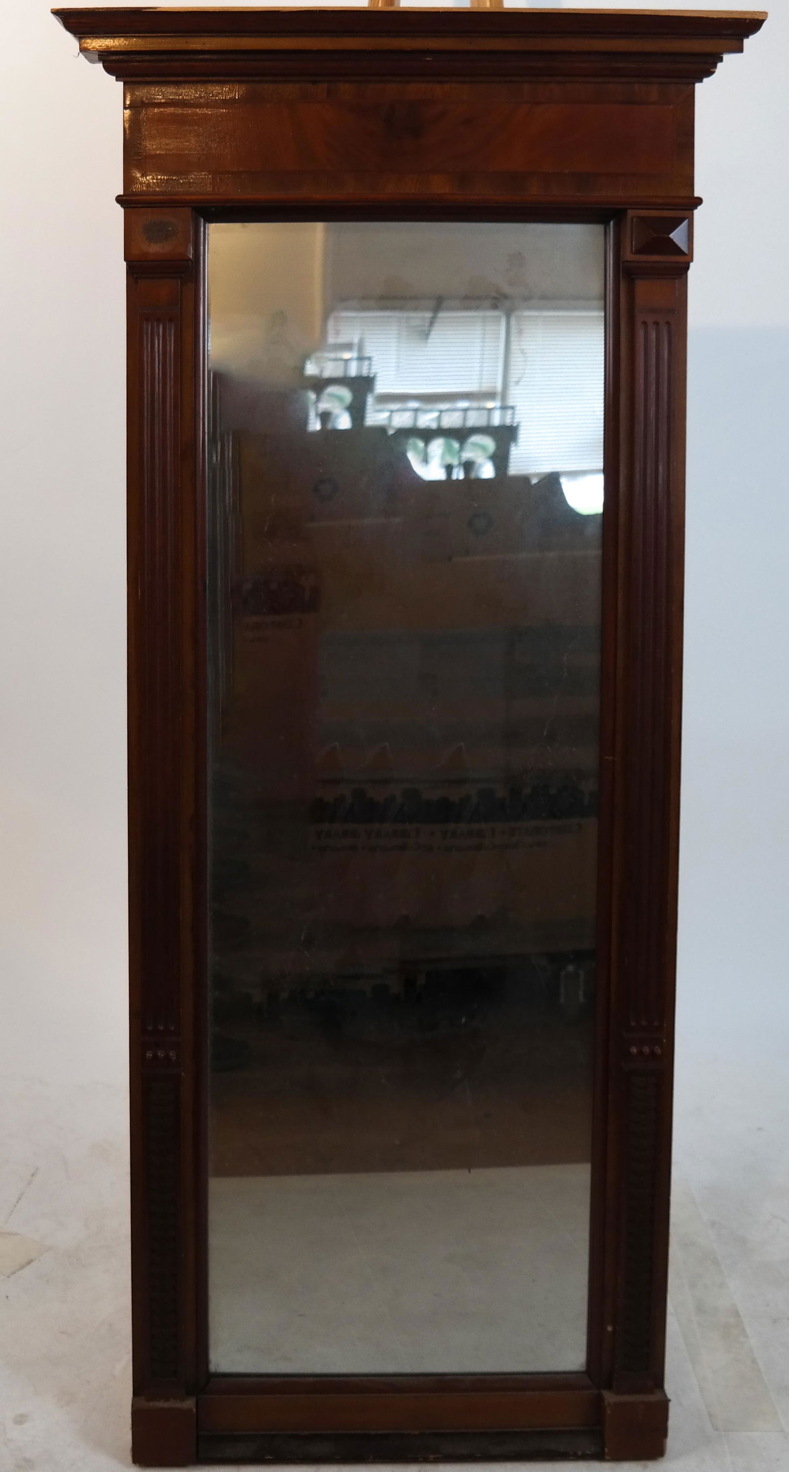 Empire-Style Mahogany Pier Mirror (1 of 2)