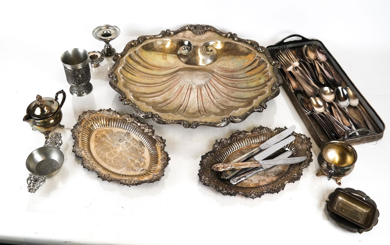 Group of Silver Plate Hollowware & Flatware (1 of 9)