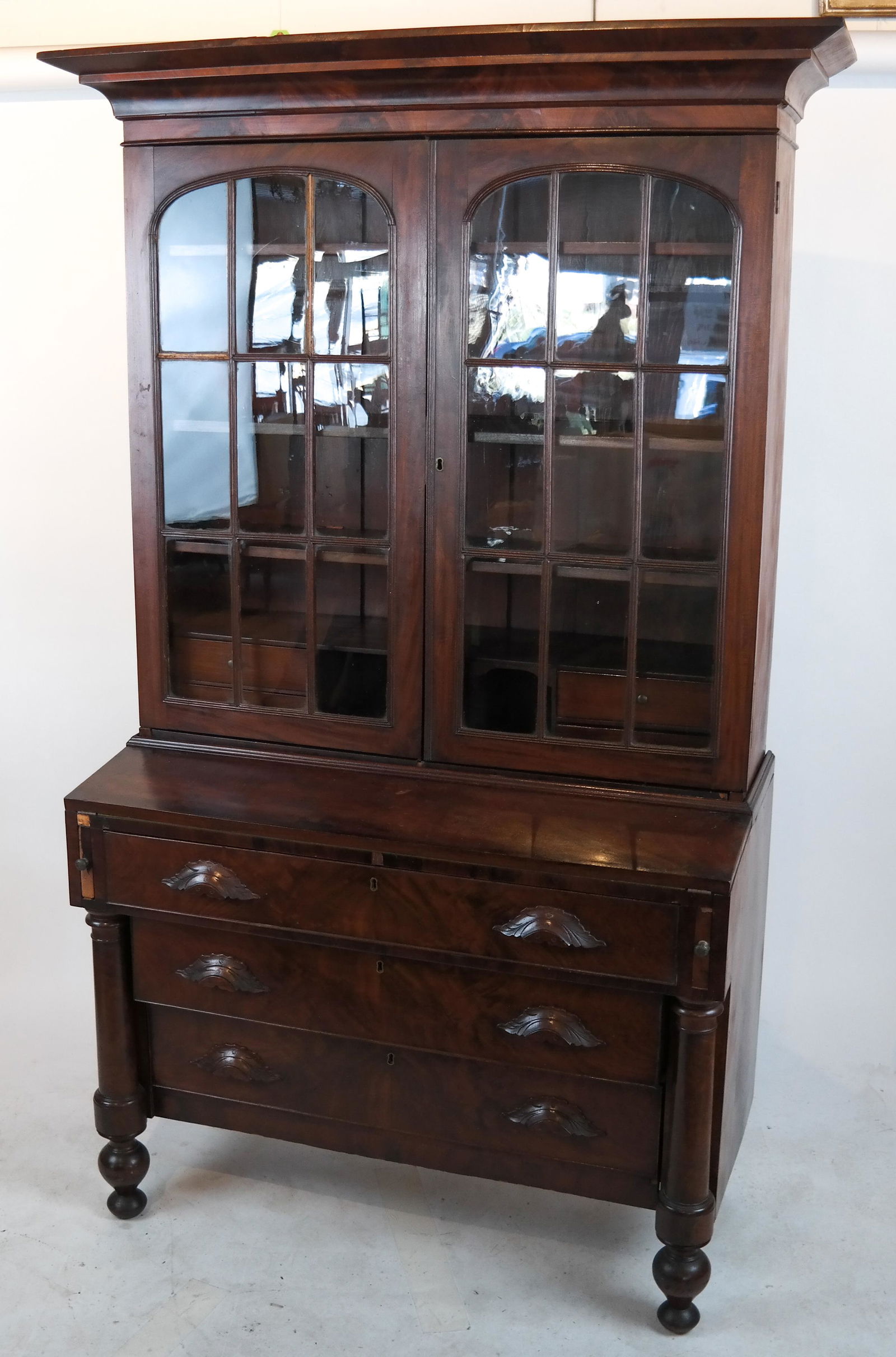 19th C. American Empire Secretary (1 of 10)