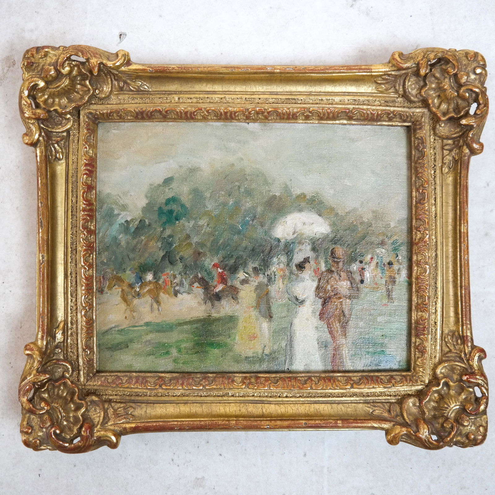 Gabriel SPAT: Impressionist Figural Scene- Oil on (1 of 3)