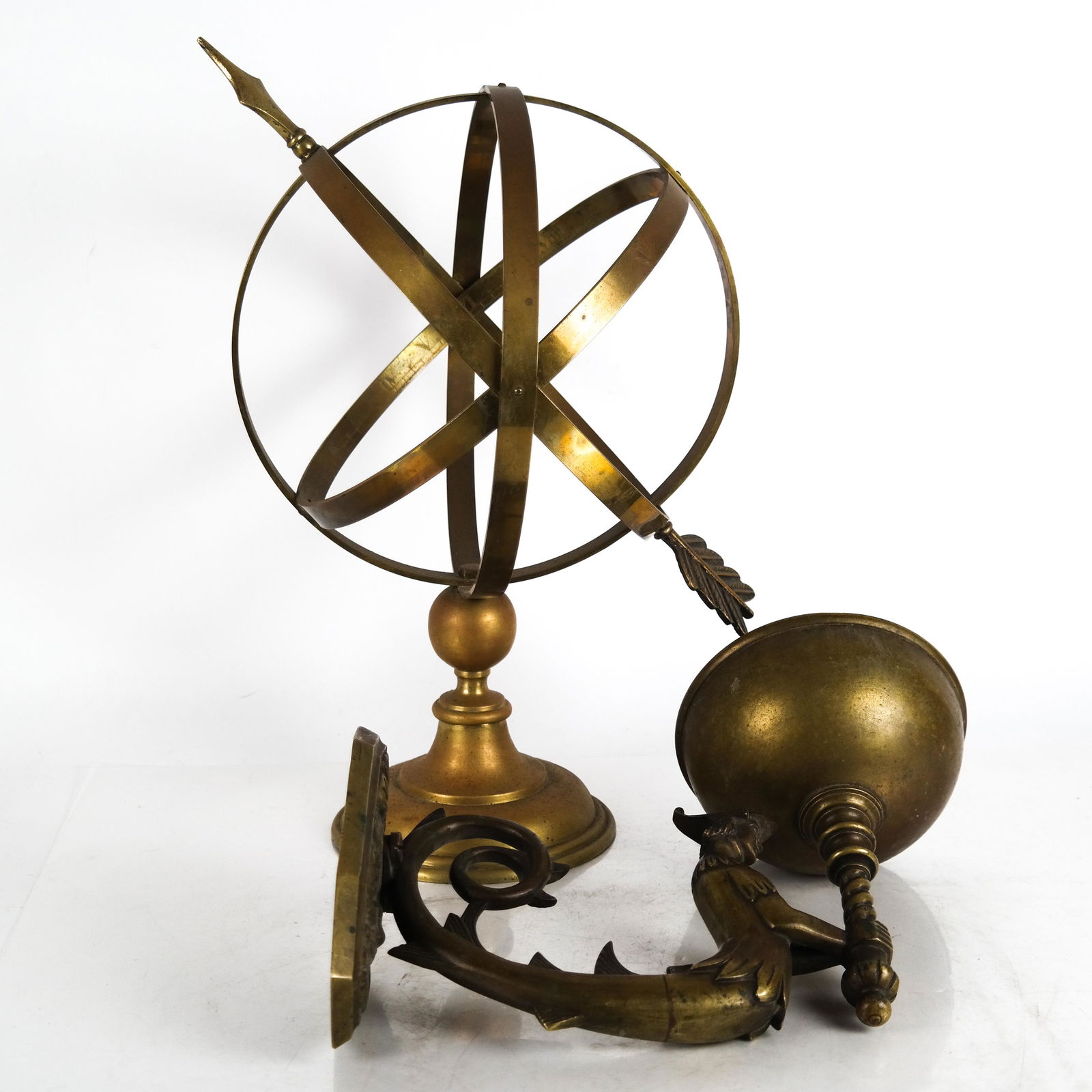 Bronze Sphere & Figural Wall Font (1 of 15)