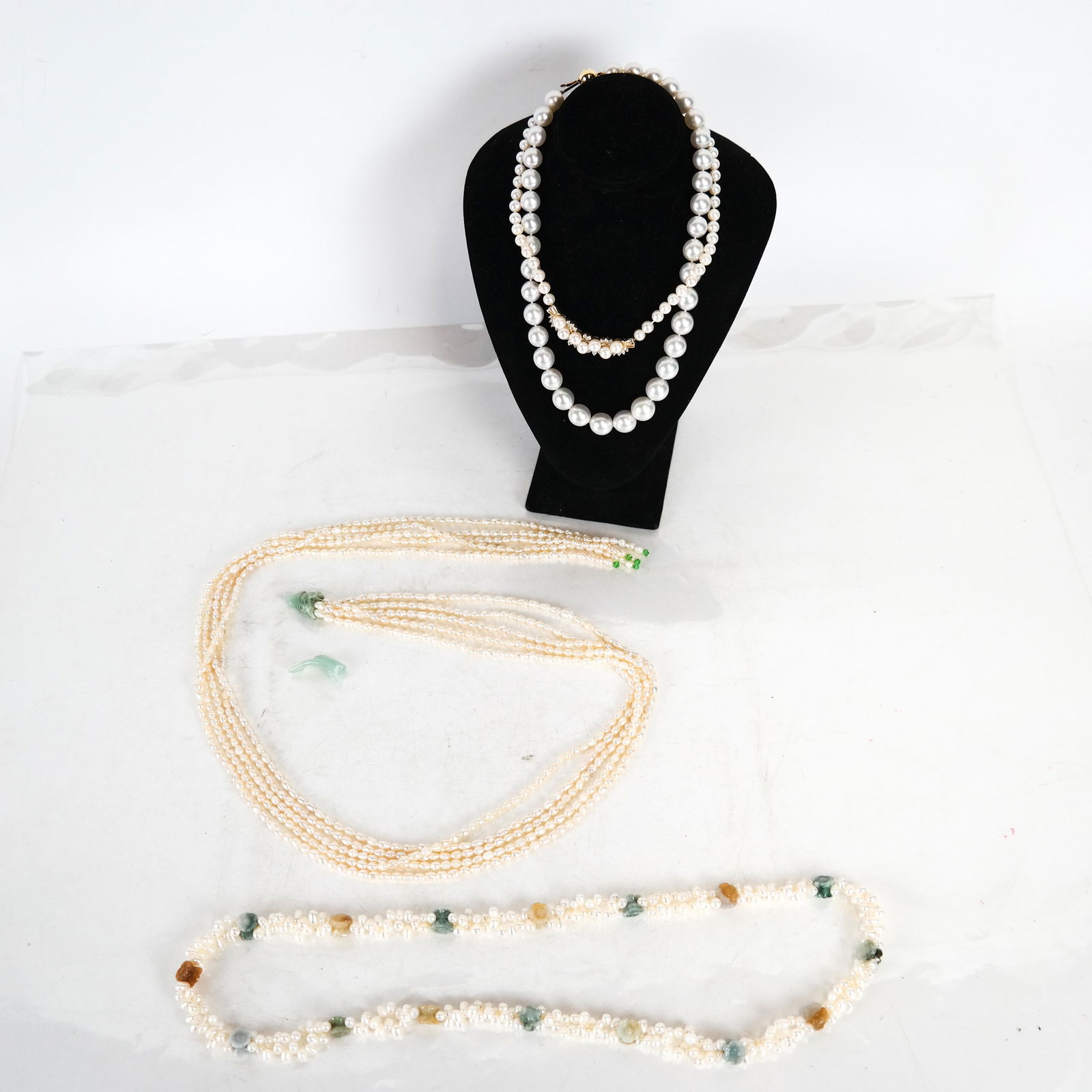 Four 14K & Pearl Necklaces (1 of 7)