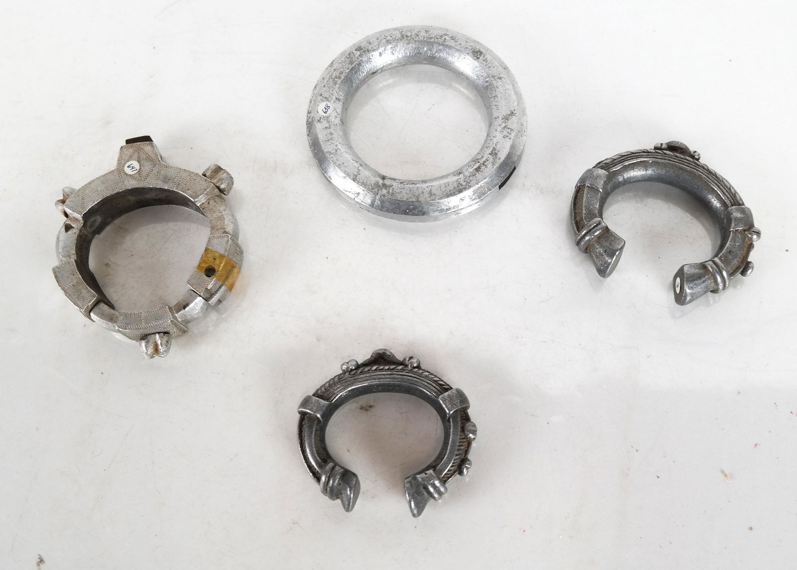 Four Ethnographic Silver Bangles (1 of 4)