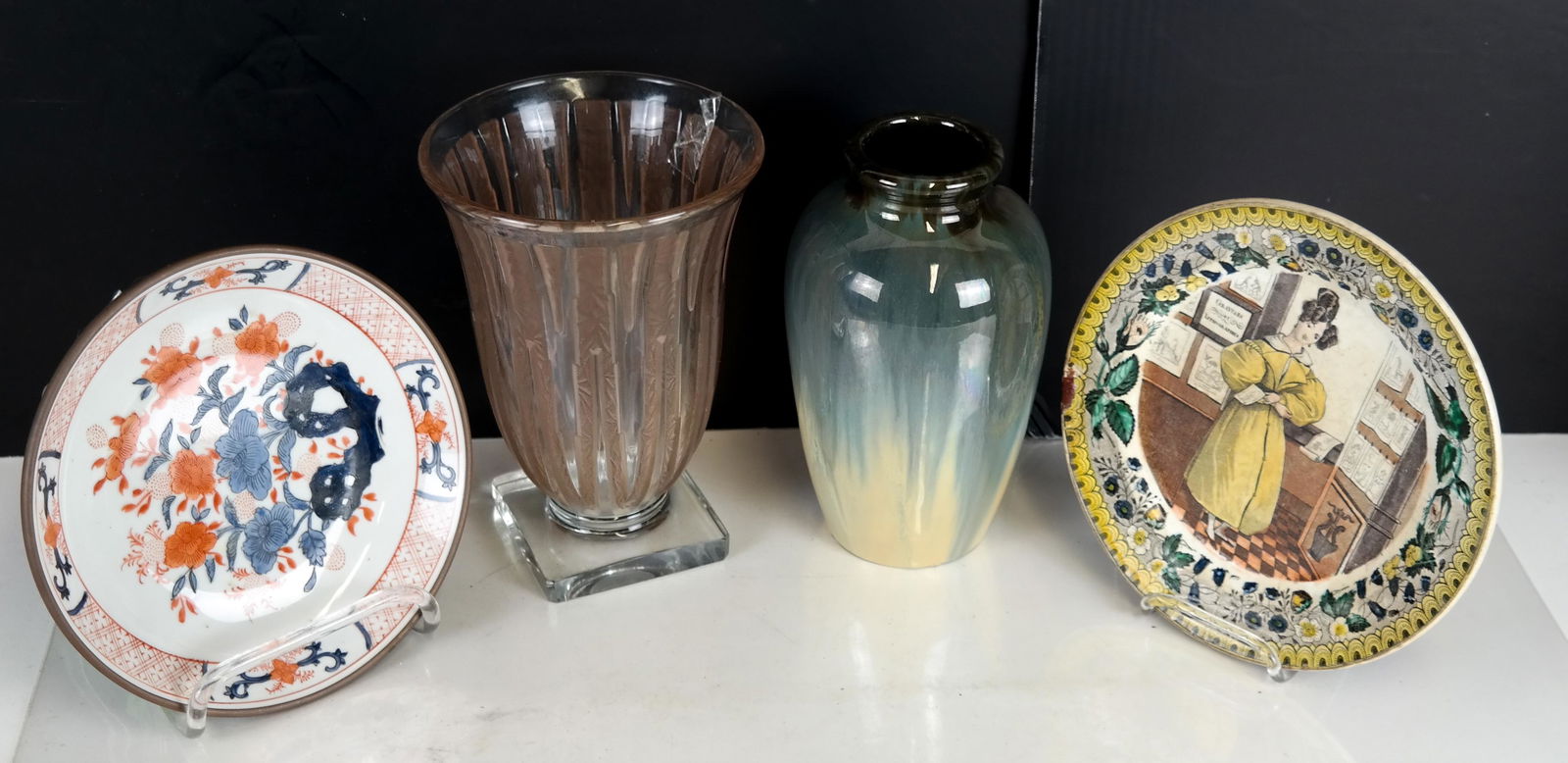 Four Glass Objects: Vases & Ceramic Plates (1 of 19)