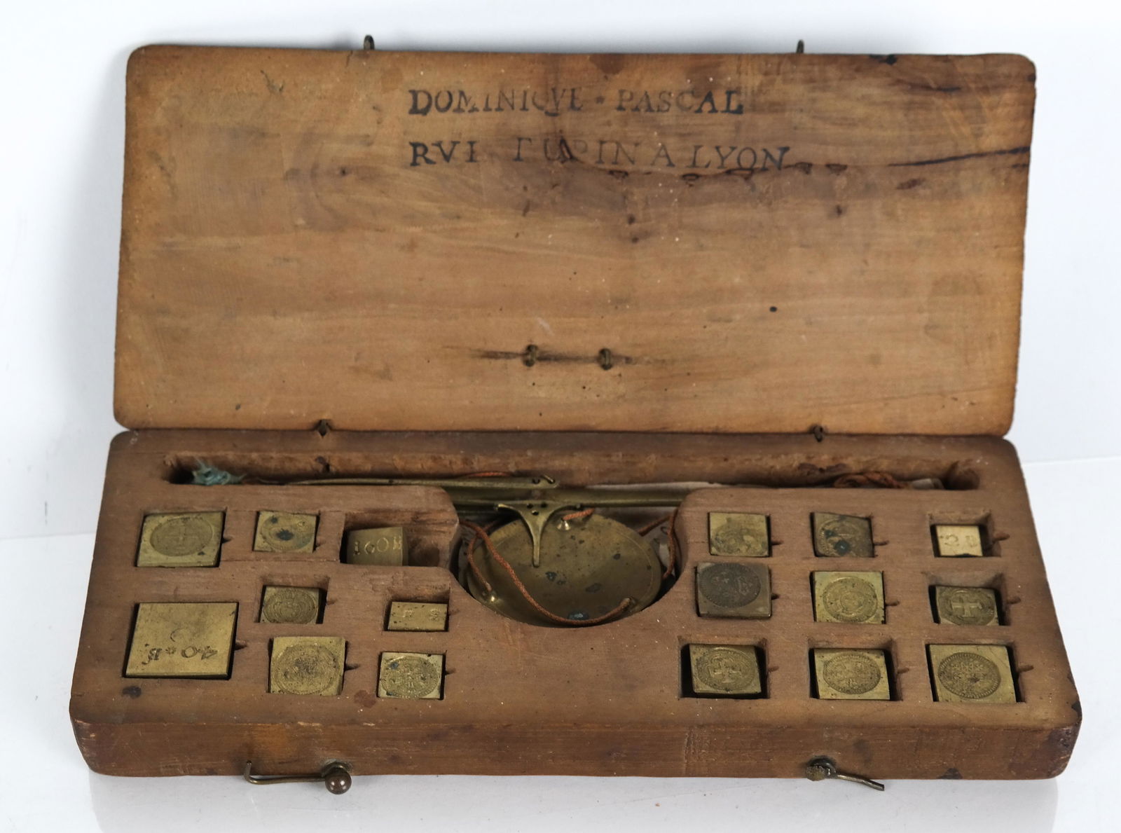 Antique French Brass Scale Set (1 of 12)