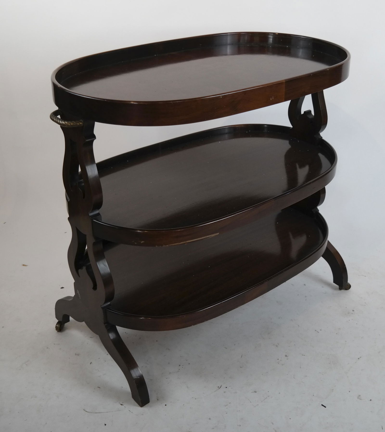 Antique Oval Three-Tier Butler's Cart (1 of 8)