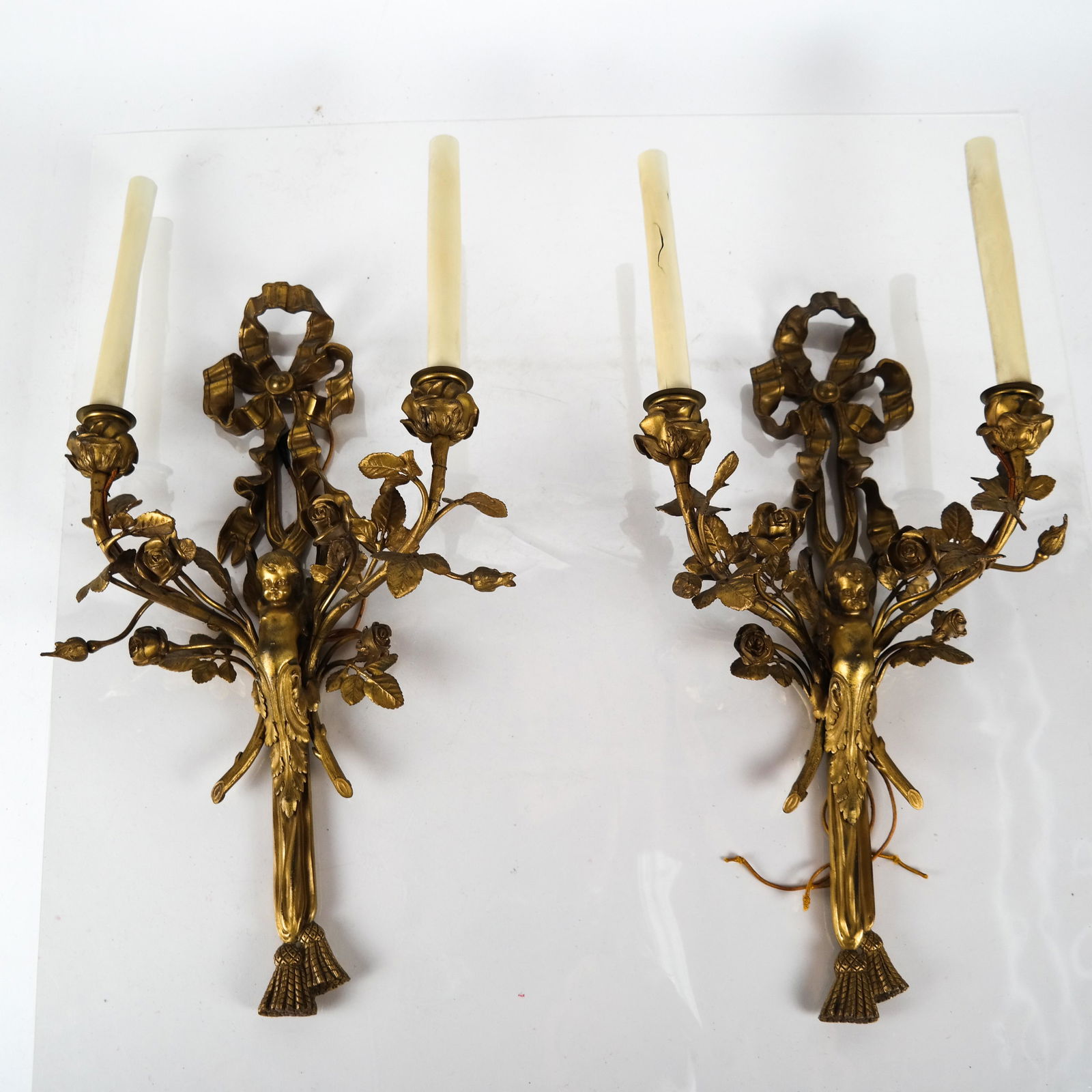 Caldwell Bronze Cherub Sconces (1 of 6)