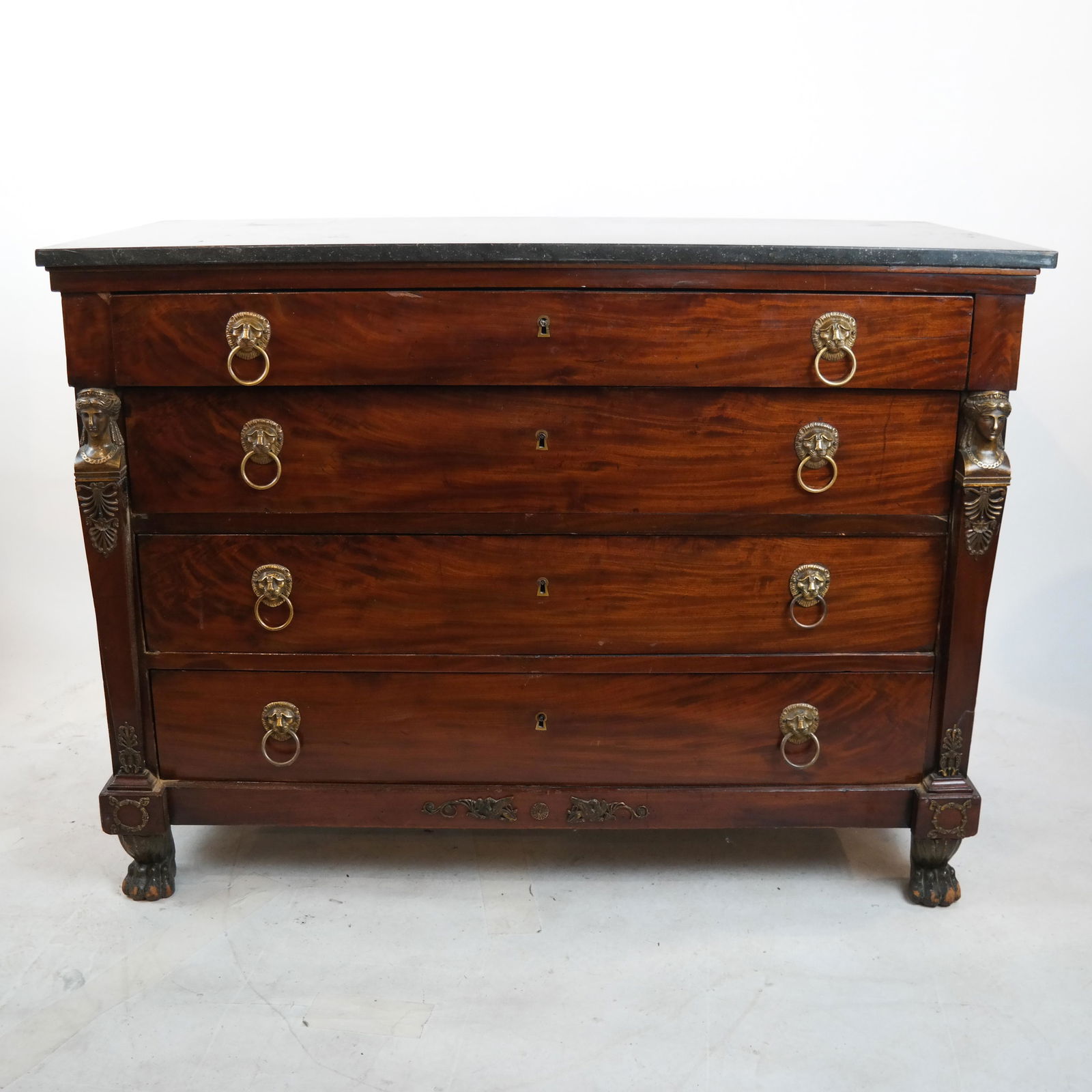 19th C. Empire Marble Top Commode (1 of 8)
