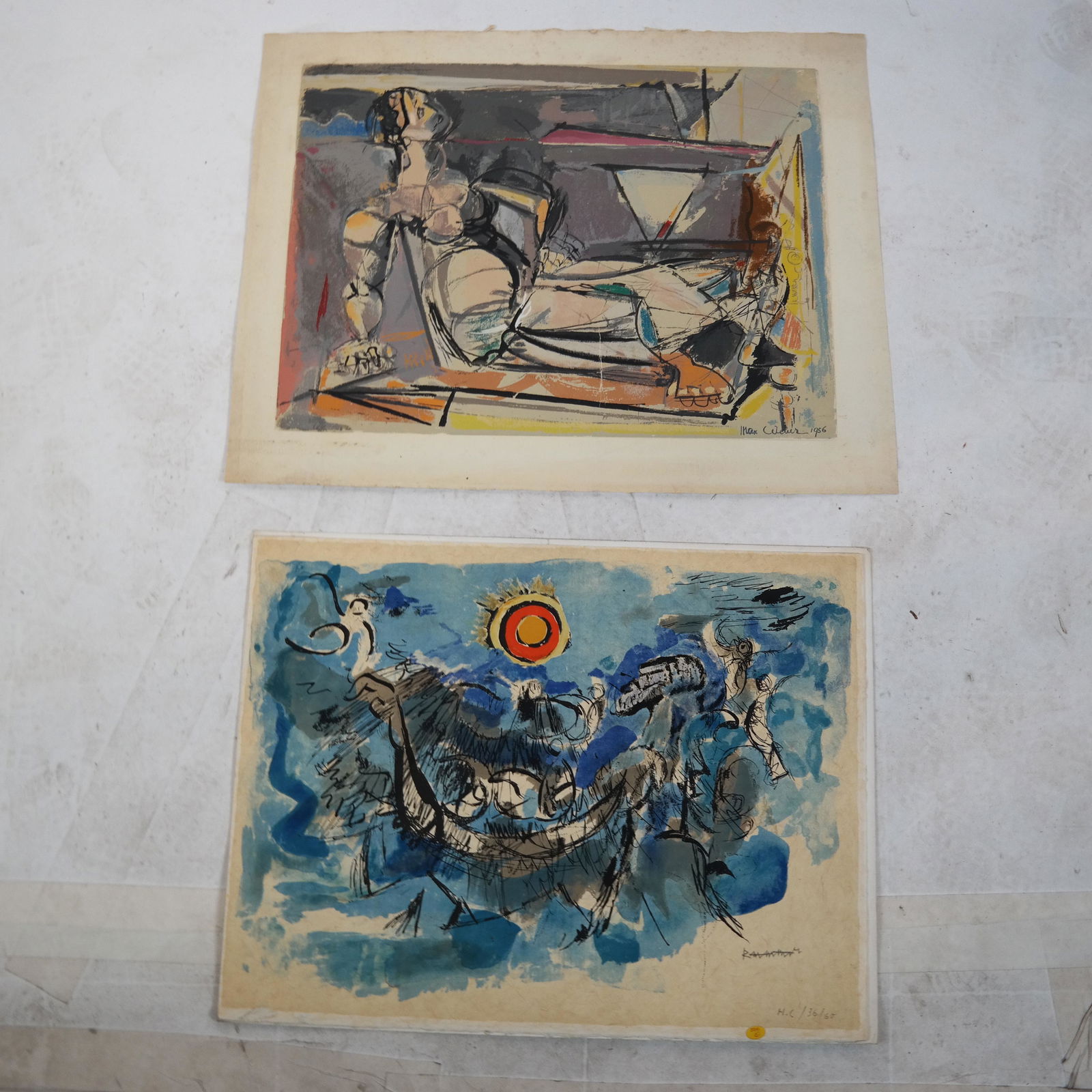 Max WEBER, RAMMERER [?]: Two Silkscreen Prints (1 of 7)