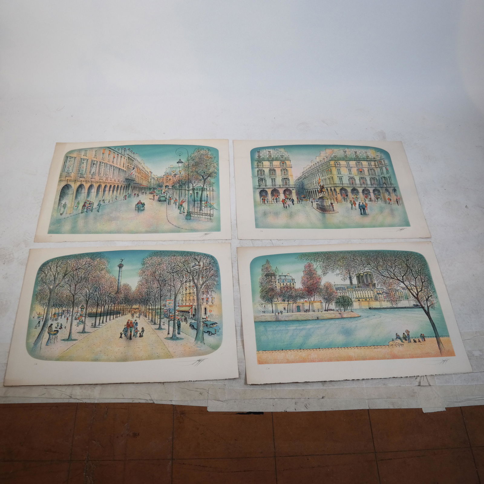 Four Lithographs of Parisian Scenes (1 of 13)