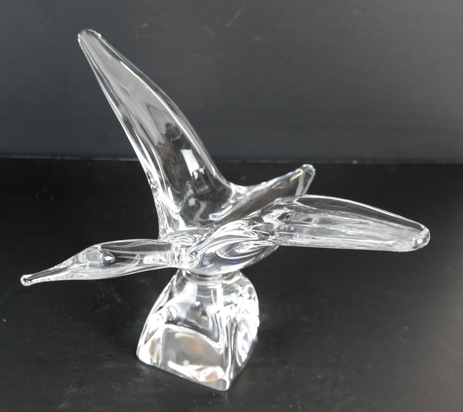 Daum, France Clear Crystal Bird in Flight (1 of 3)