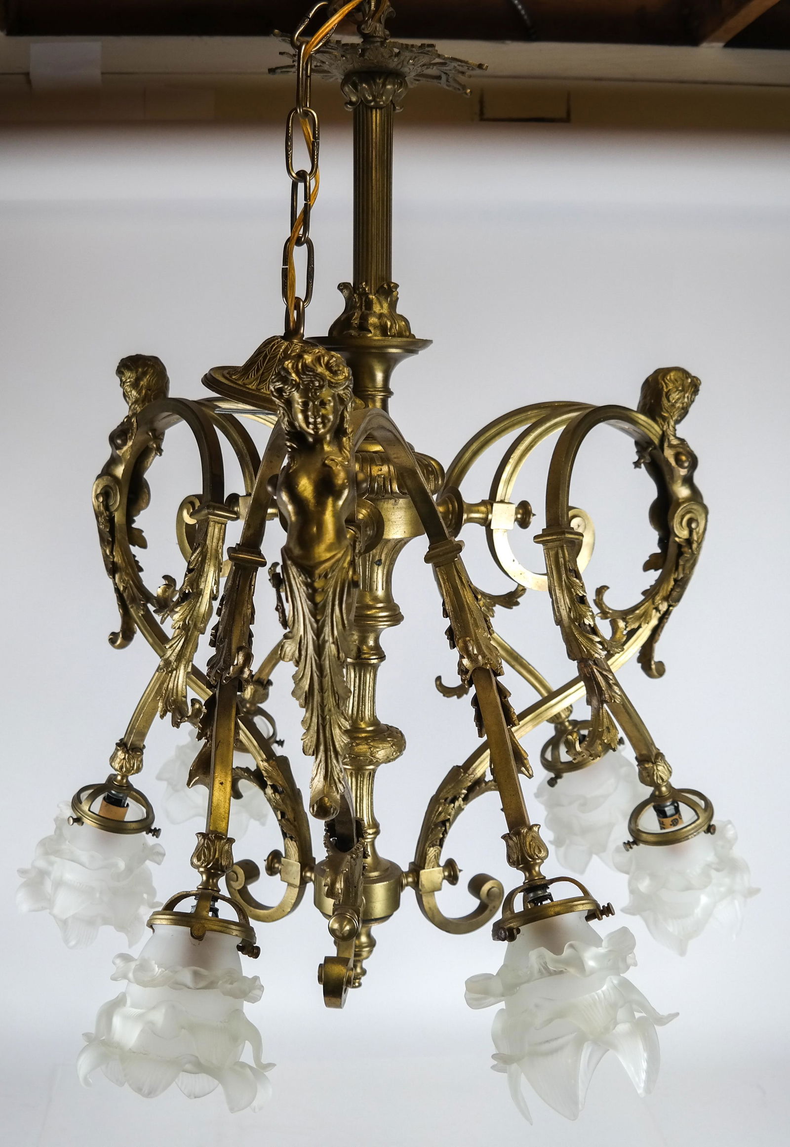 19th C. French Bronze Chandelier (1 of 10)