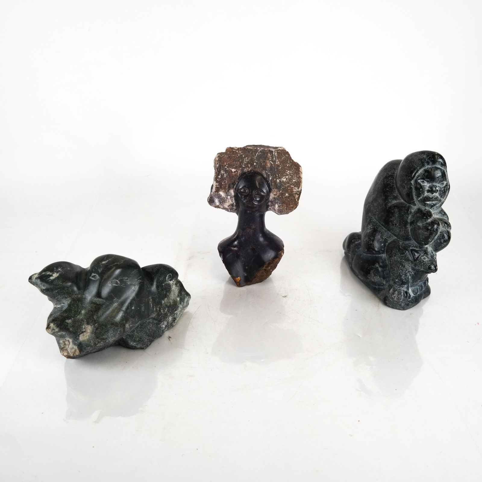 3 Eskimo, Inuit Sculptures (1 of 14)