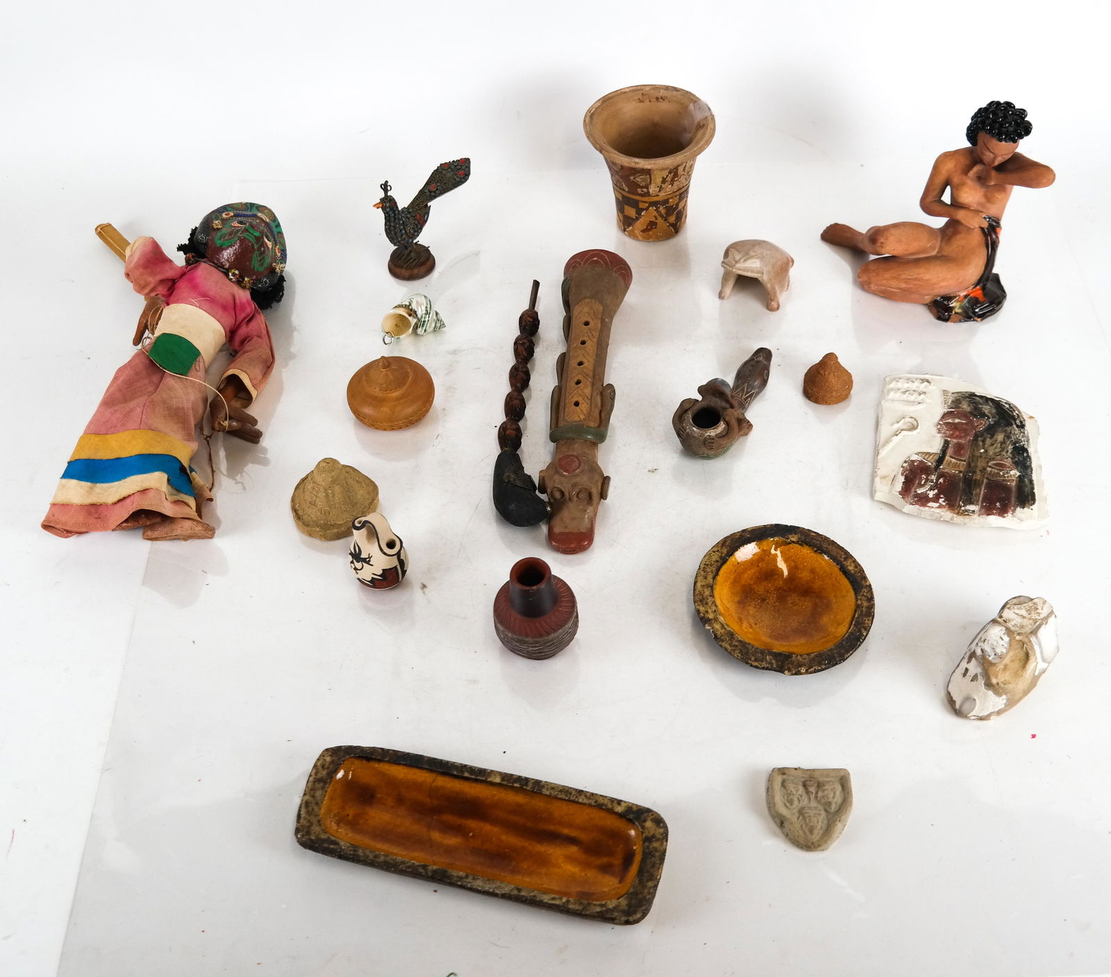 Twenty Various Ceramic Items, Incl. Puppet, Pipes (1 of 9)
