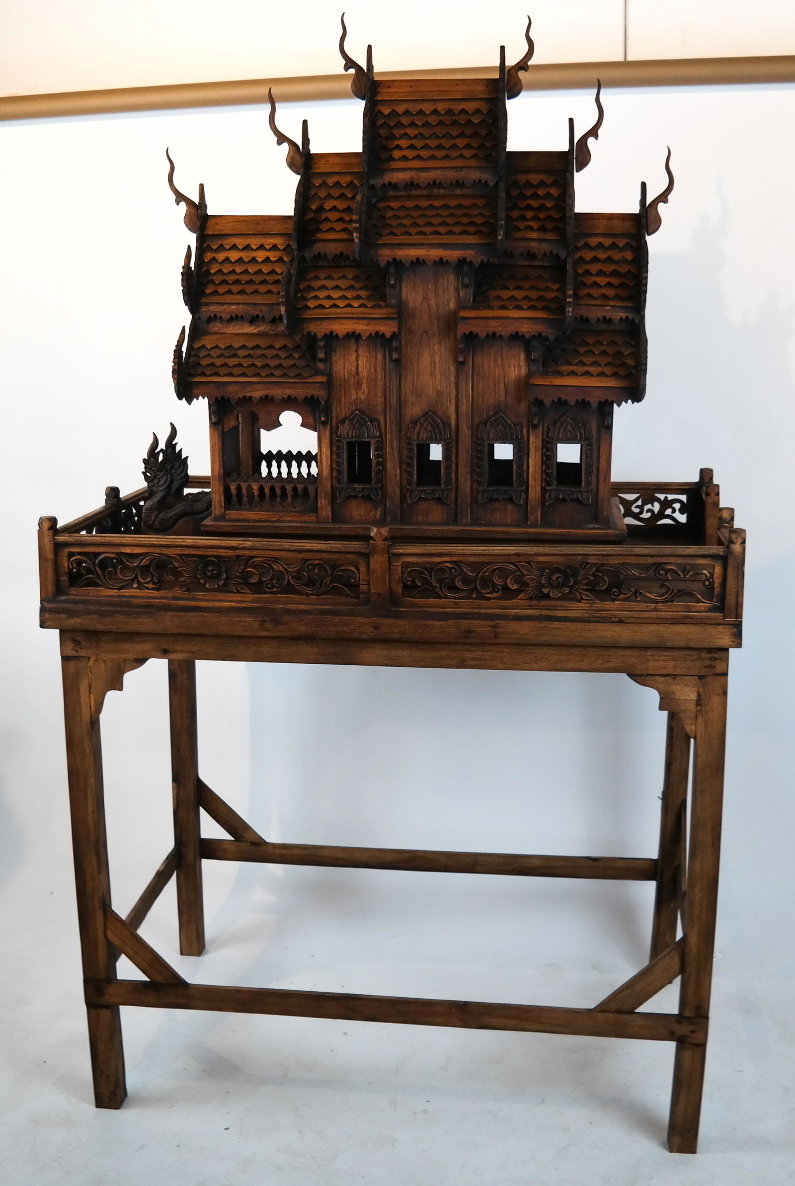 Ornate Palatial Model Asian House on a Stand (1 of 7)