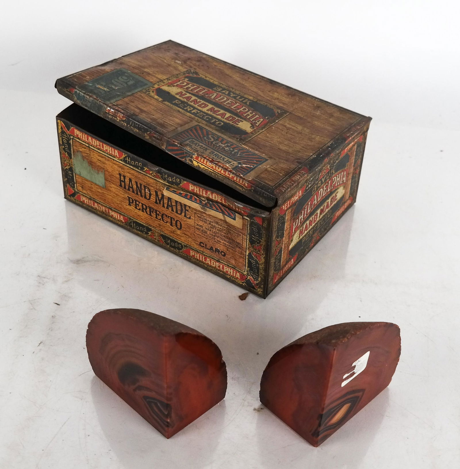 Specimen Bookends and a Tin Box (1 of 5)