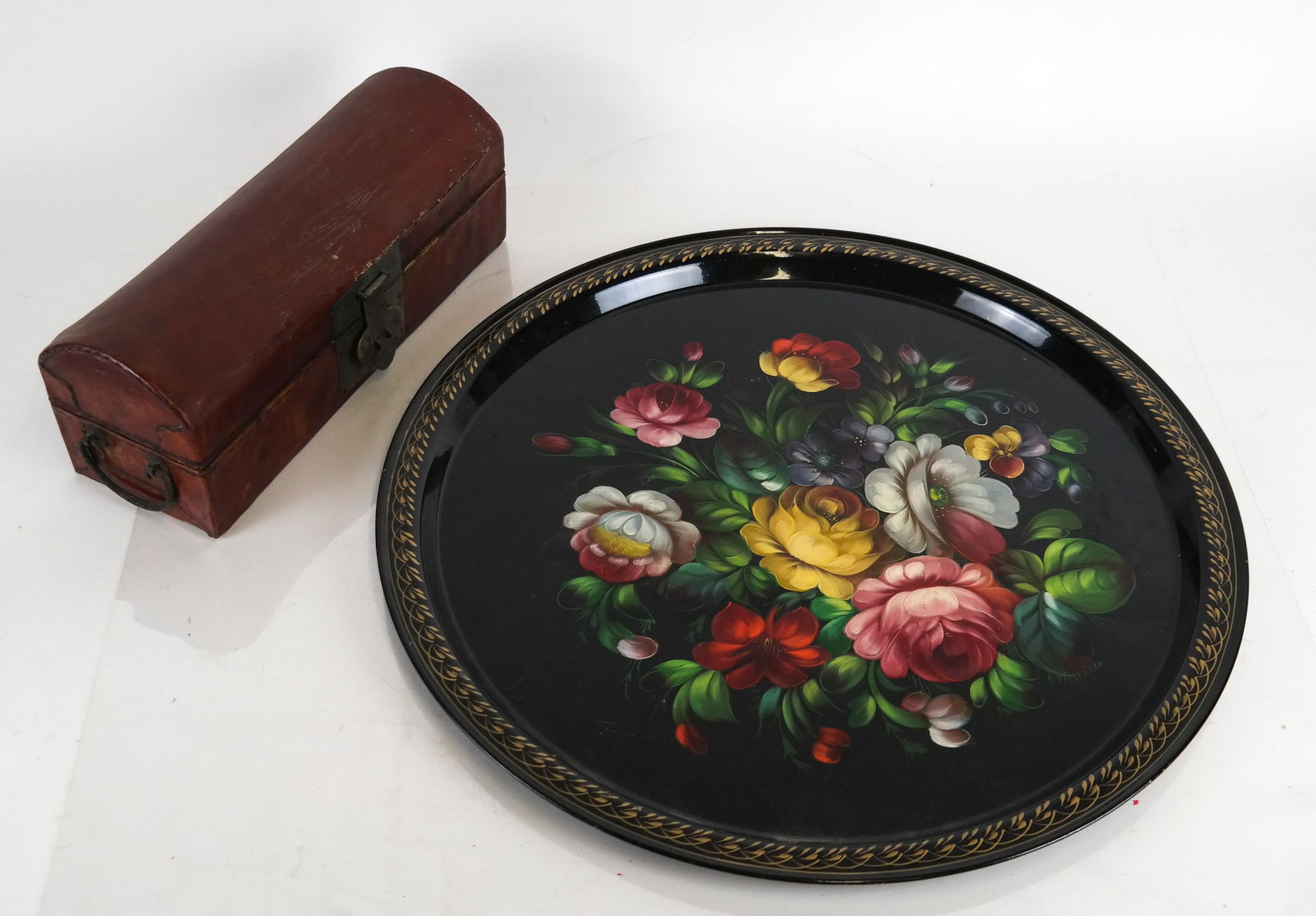 Russian Tole Charger & Dome Trunk (1 of 5)
