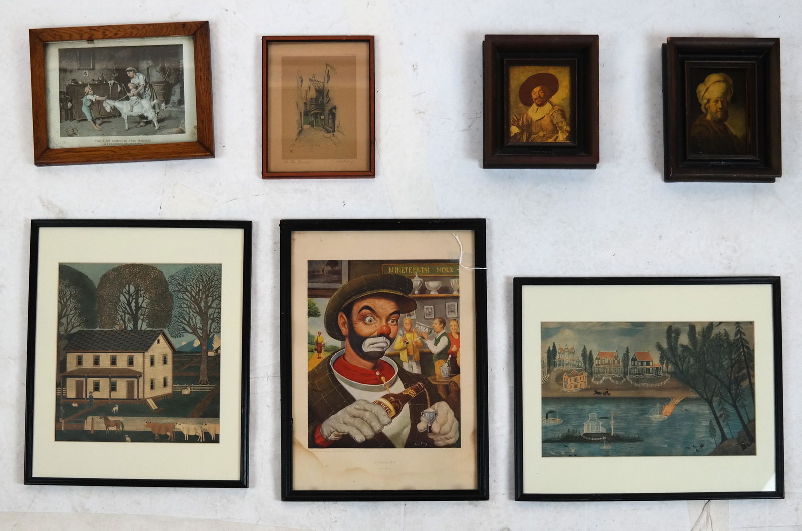 Lot of 7 Vintage Framed Prints (1 of 9)