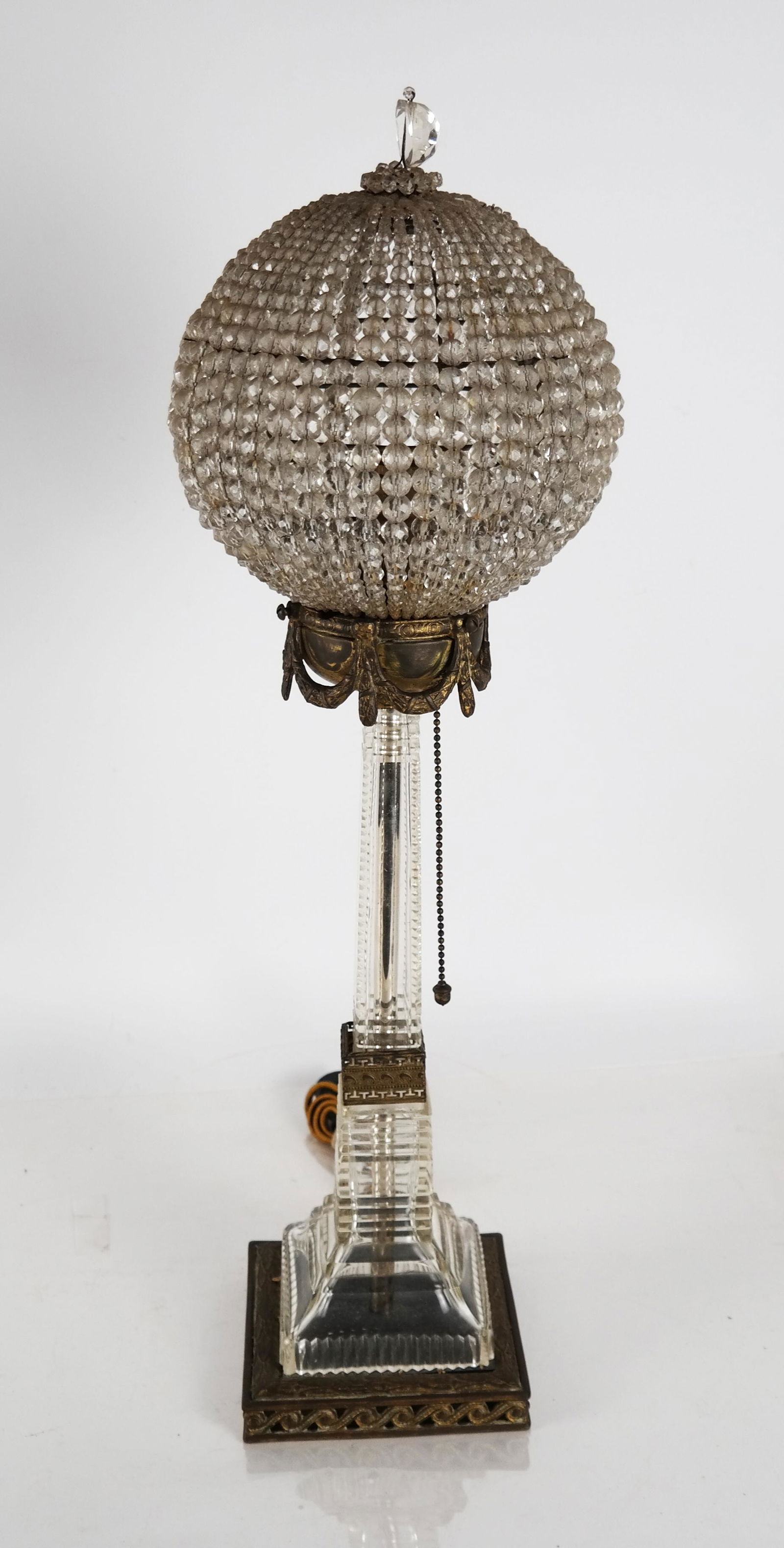 Crystal and Bronze Column Lamp (1 of 9)