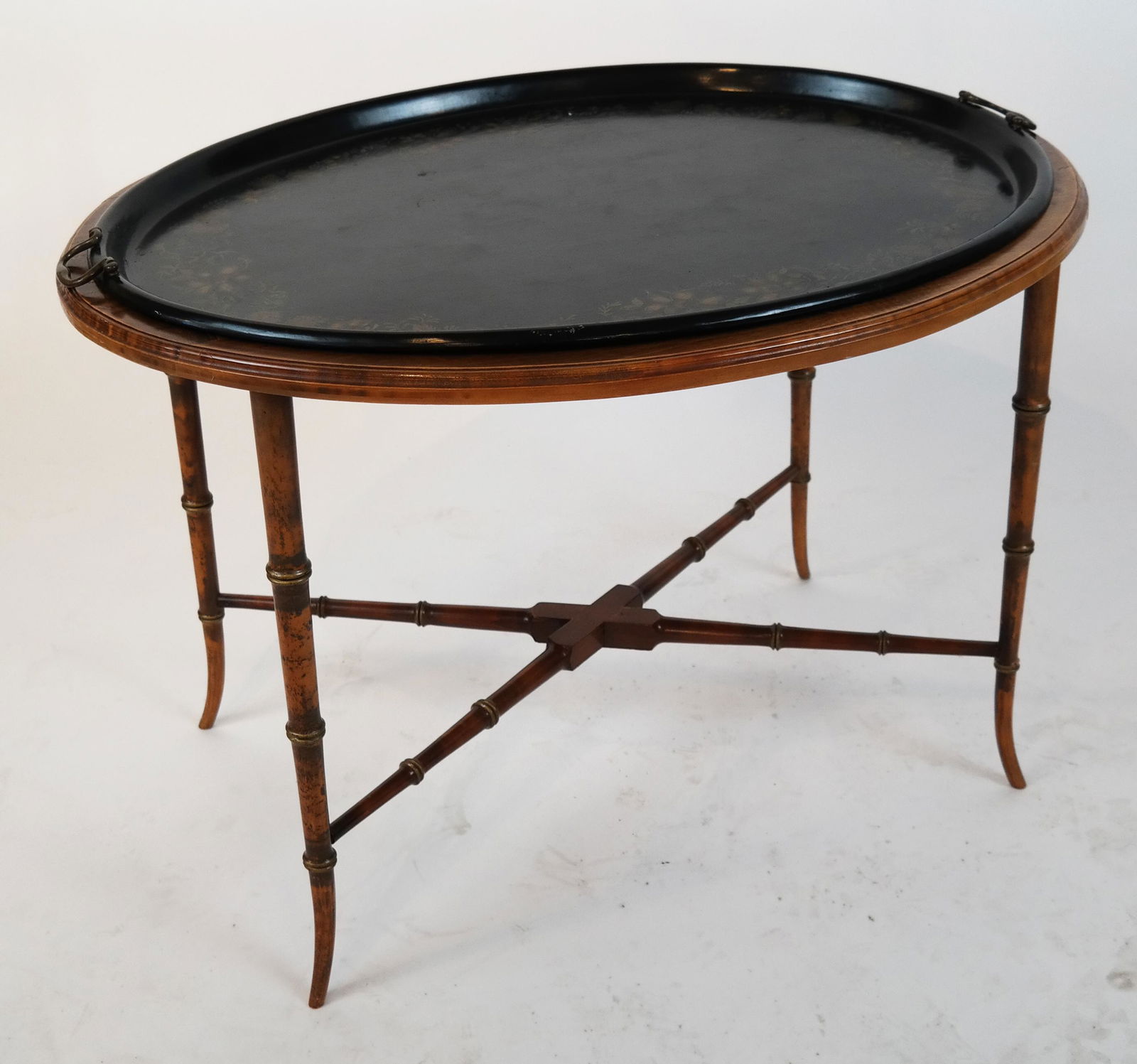 Regency-Style Faux Bamboo Tray Table (1 of 7)