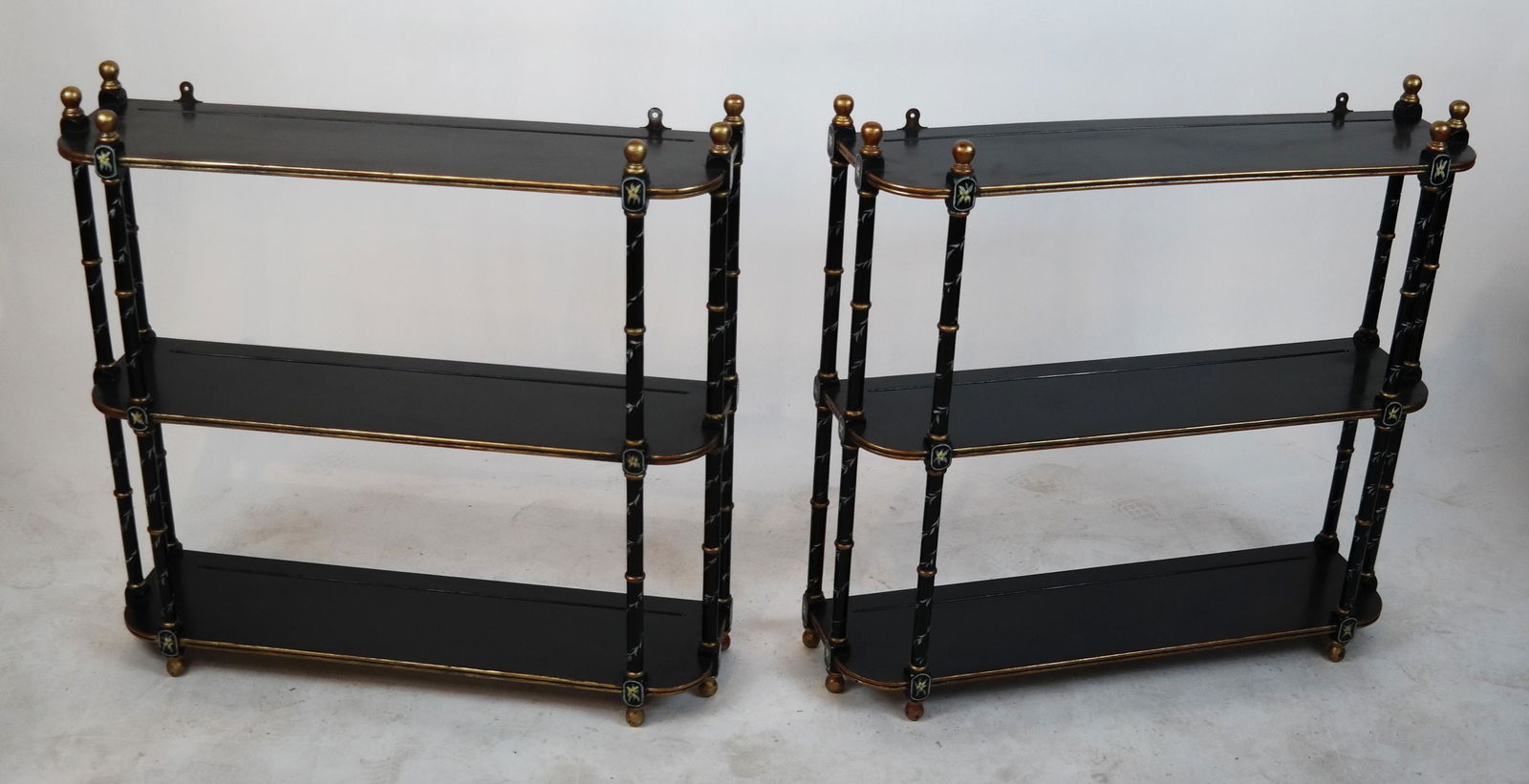 Pair Regency-Style Hanging Etageres (1 of 6)