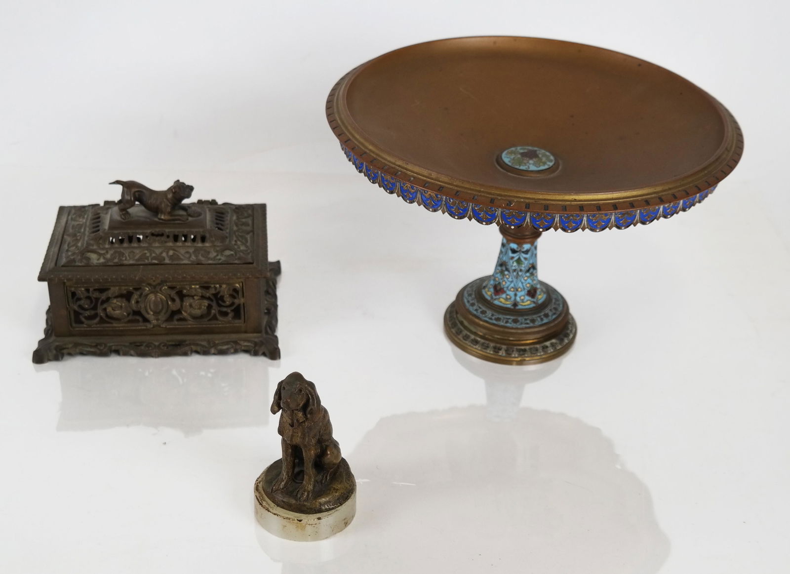 Three Bronze Objects, Incl. T. Hingre Dog (1 of 11)