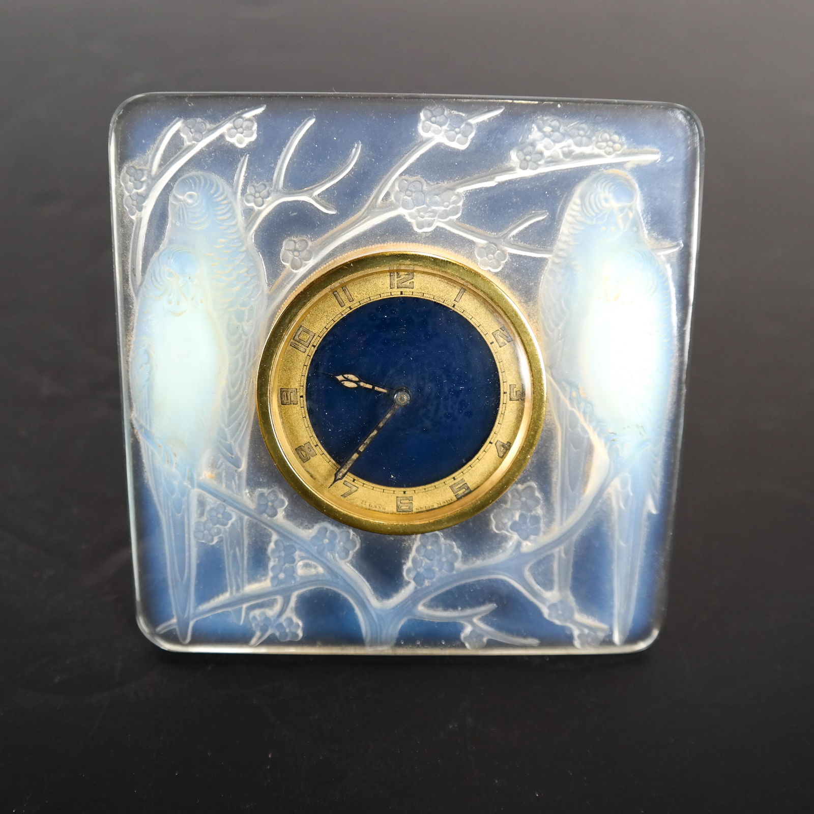Lalique, France - Parakeets Desk Clock (1 of 7)