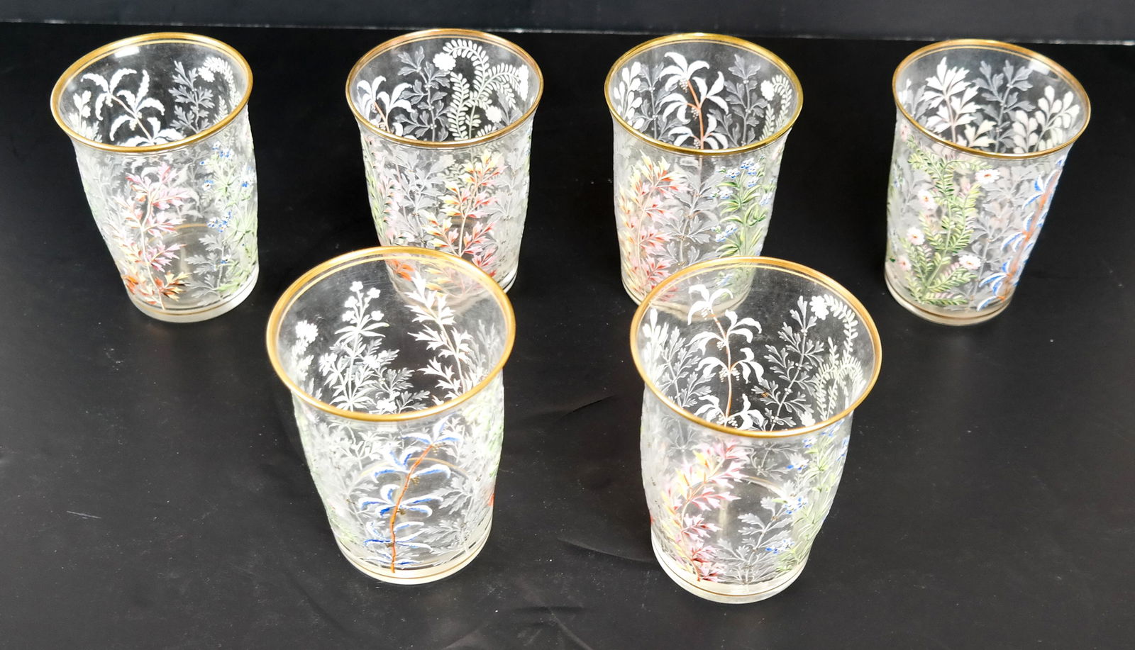 Six Moser-Style Glasses/Tumblers (1 of 4)