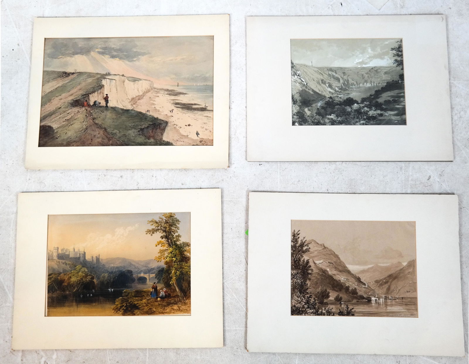4 Landscapes with Figures - Watercolors (1 of 5)
