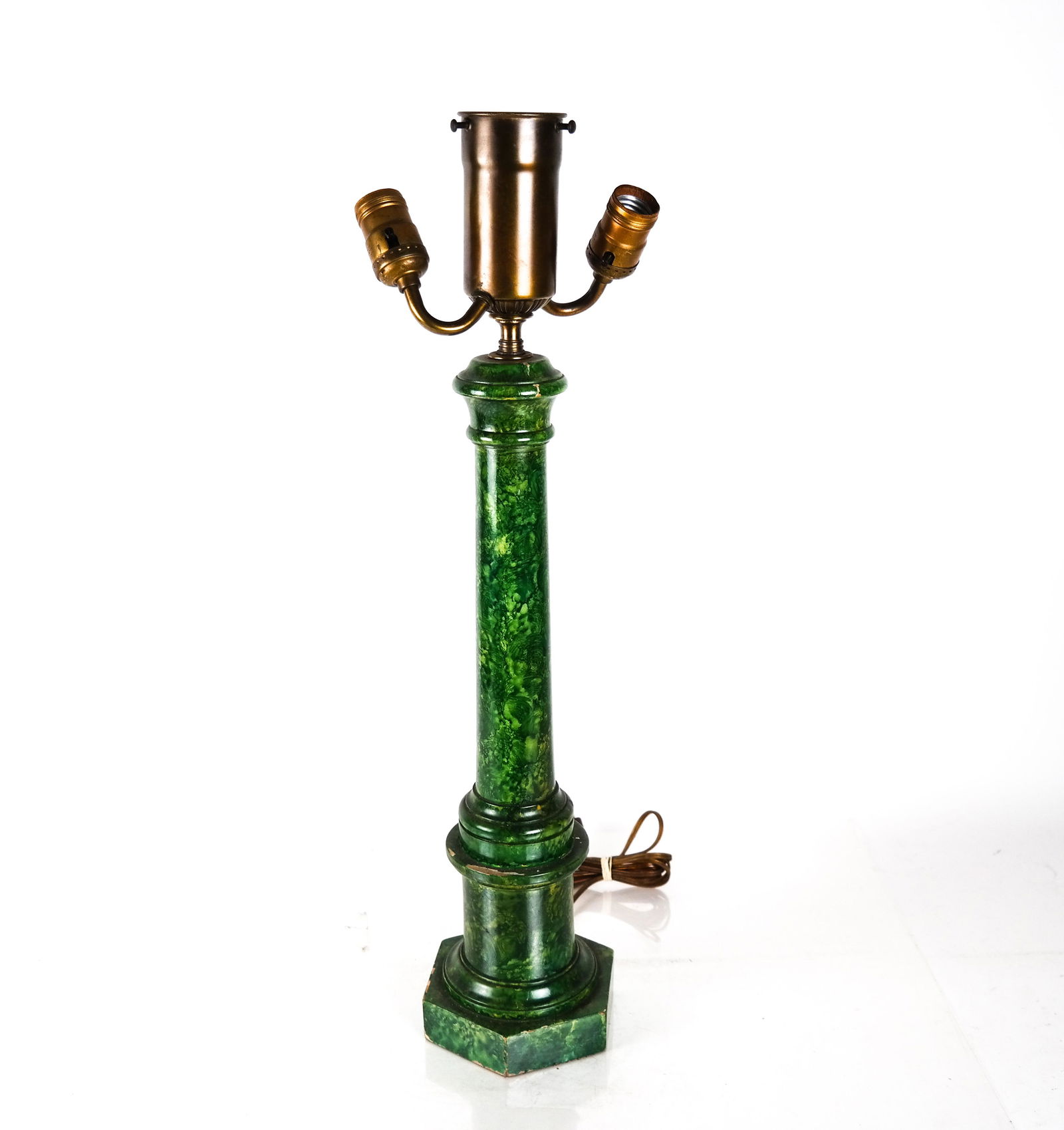 Faux Marble Column Lamp (1 of 4)