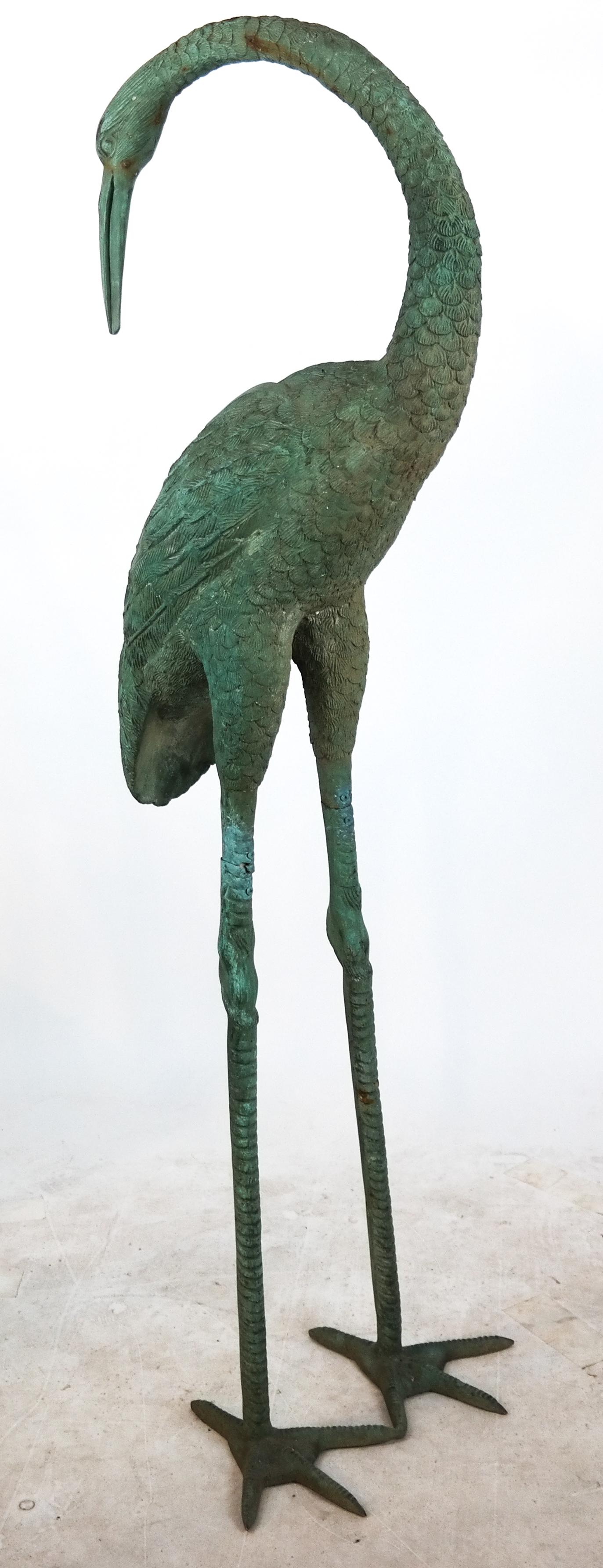 Bronze Garden Standing Crane (1 of 5)