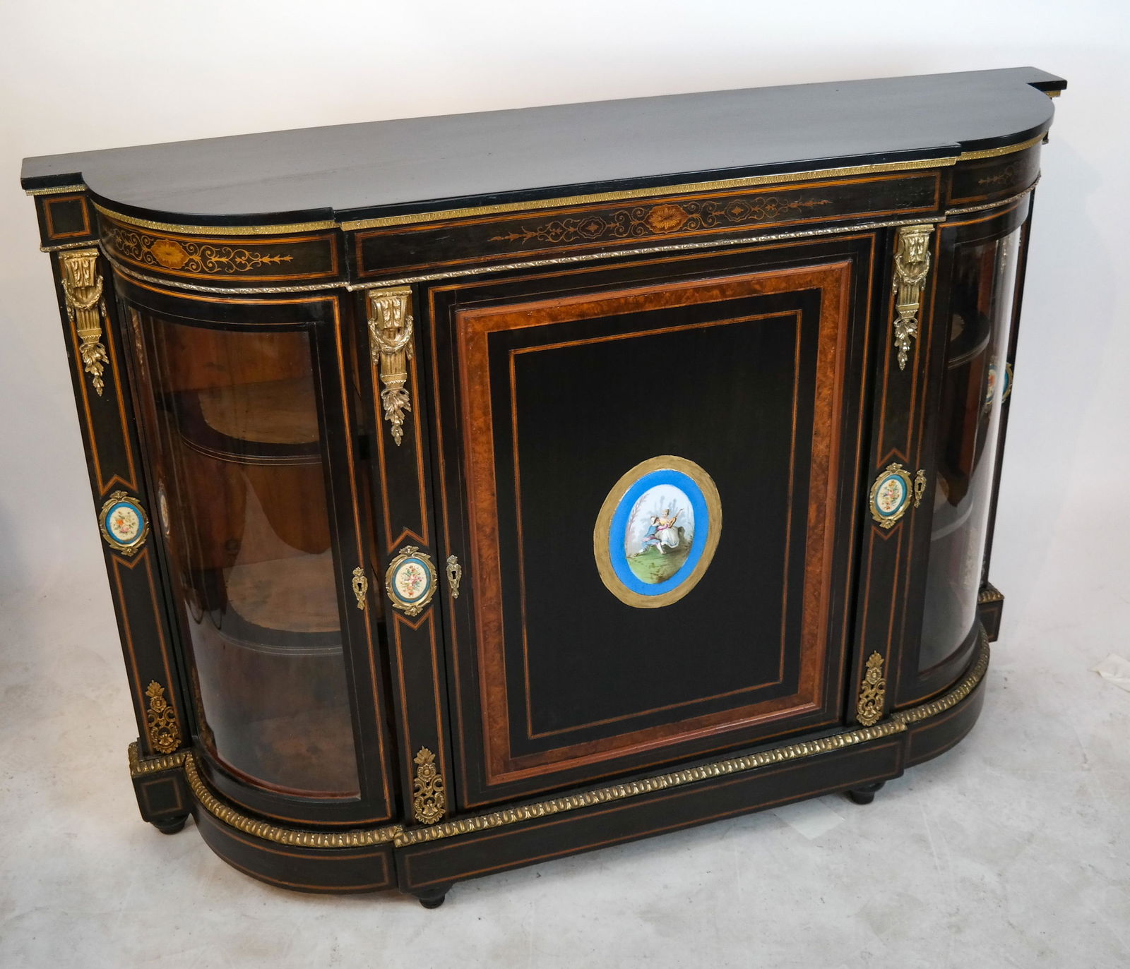 Louis Philippe Porcelain Motif Sideboard (1 of 6)