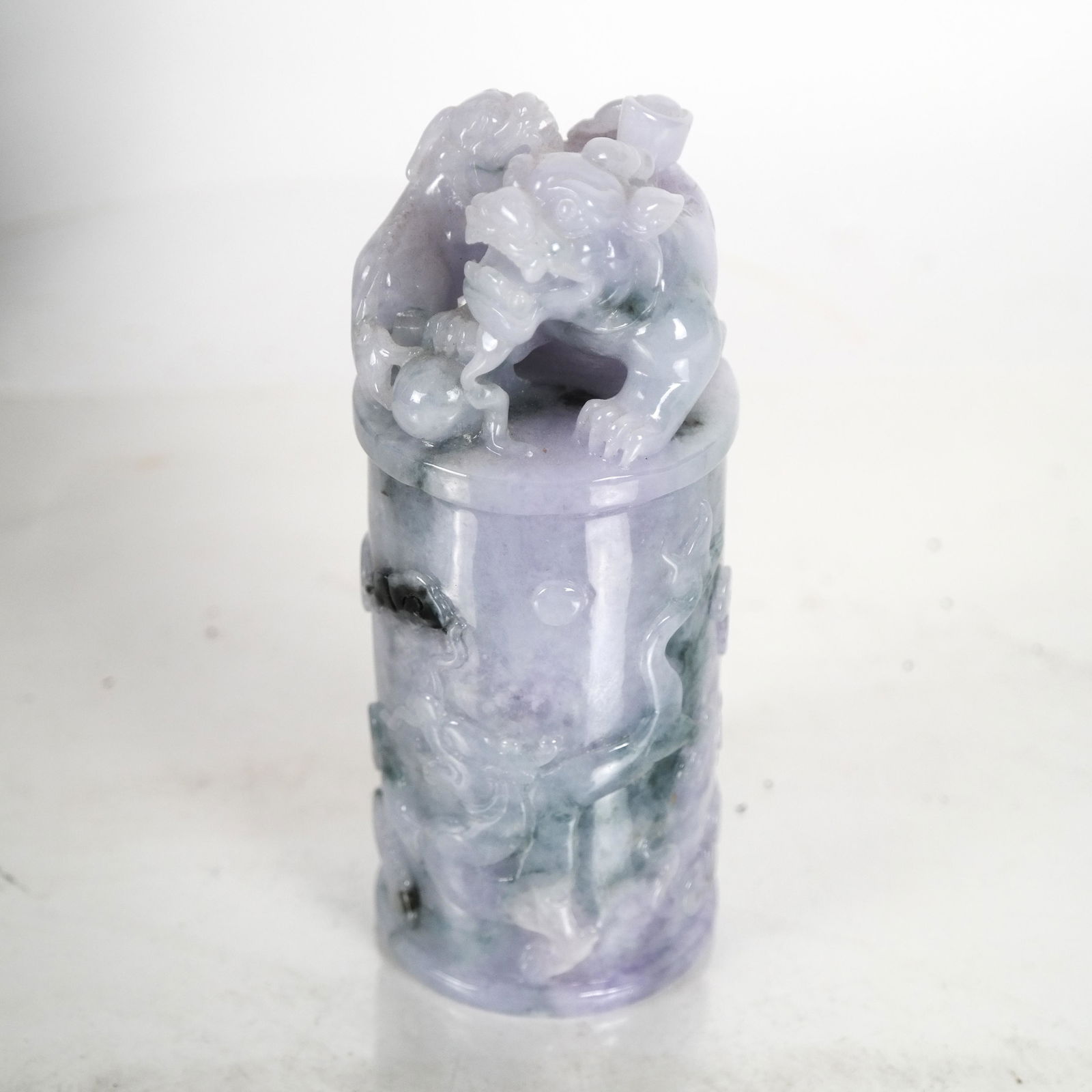 Chinese Pale Blue Marble Sculpture (1 of 8)