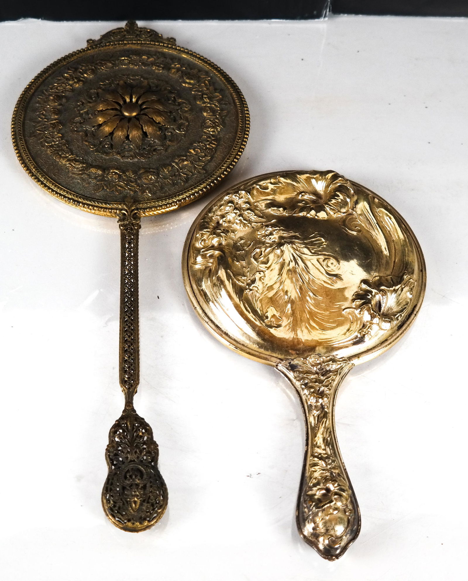 Two Filigree Repousse Hand Mirrors (1 of 14)