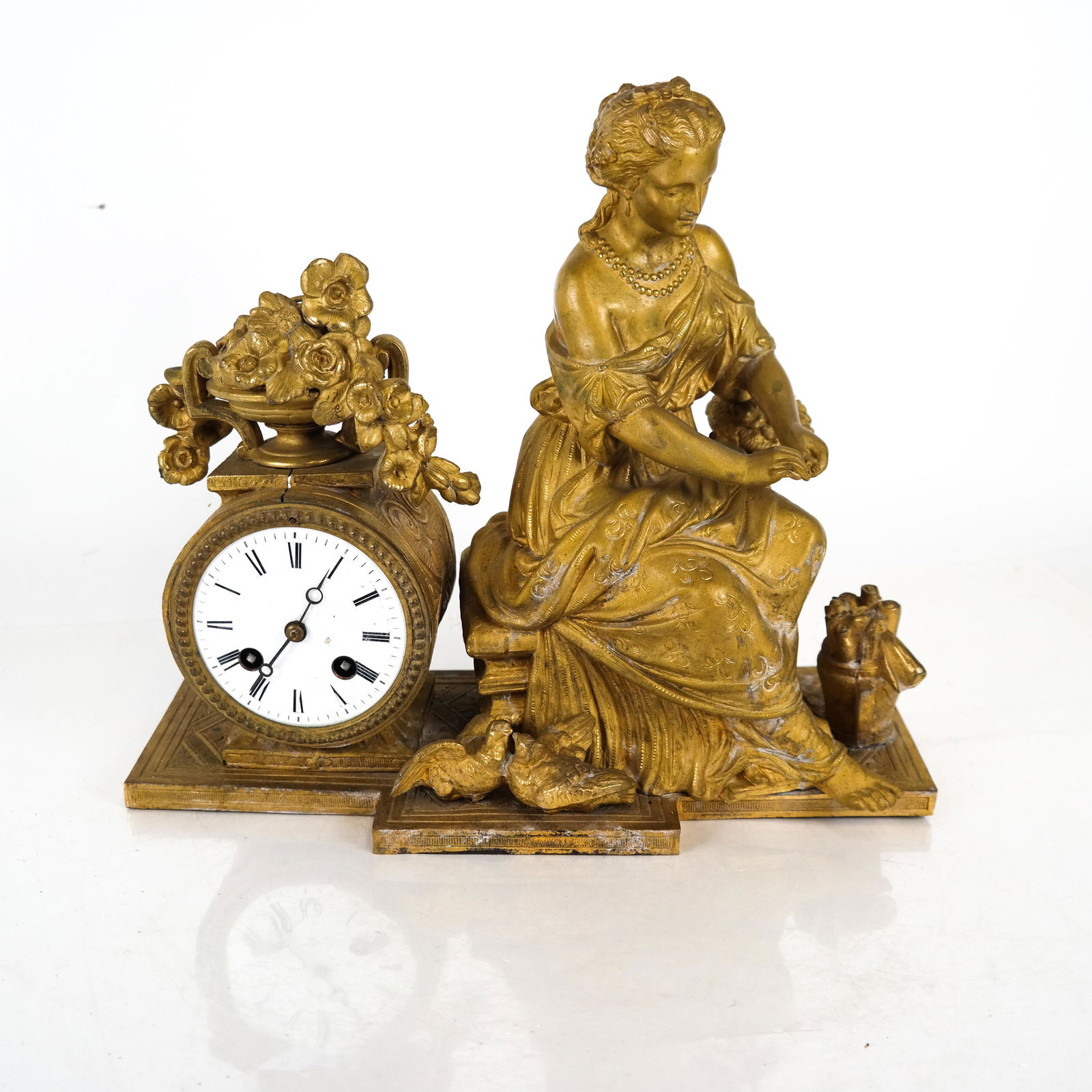 French Dore Bronze Clock Mount (1 of 6)