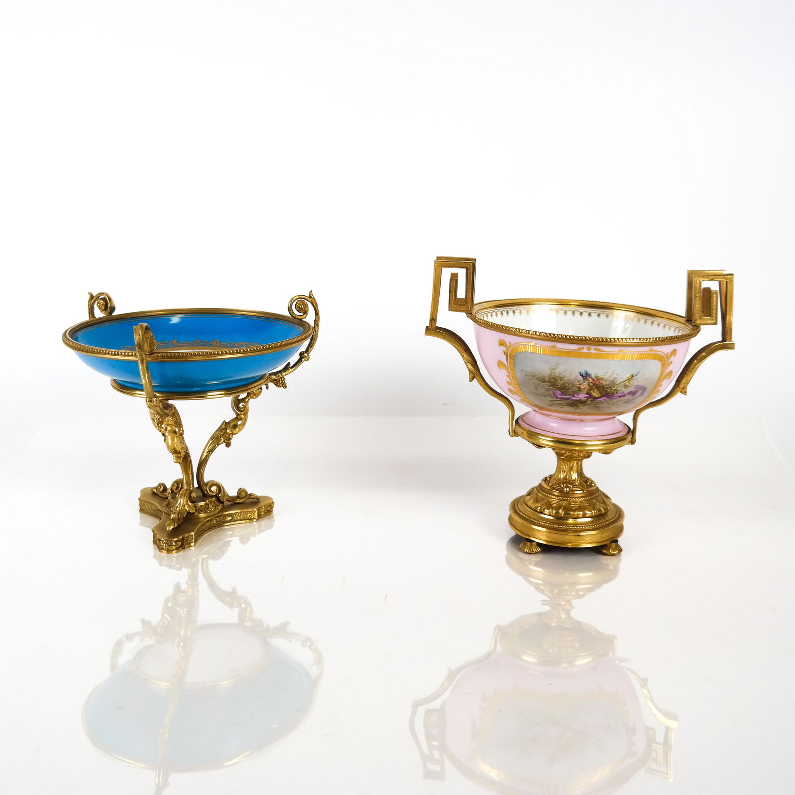 Two French Bronze & Porcelain Compotes (1 of 11)